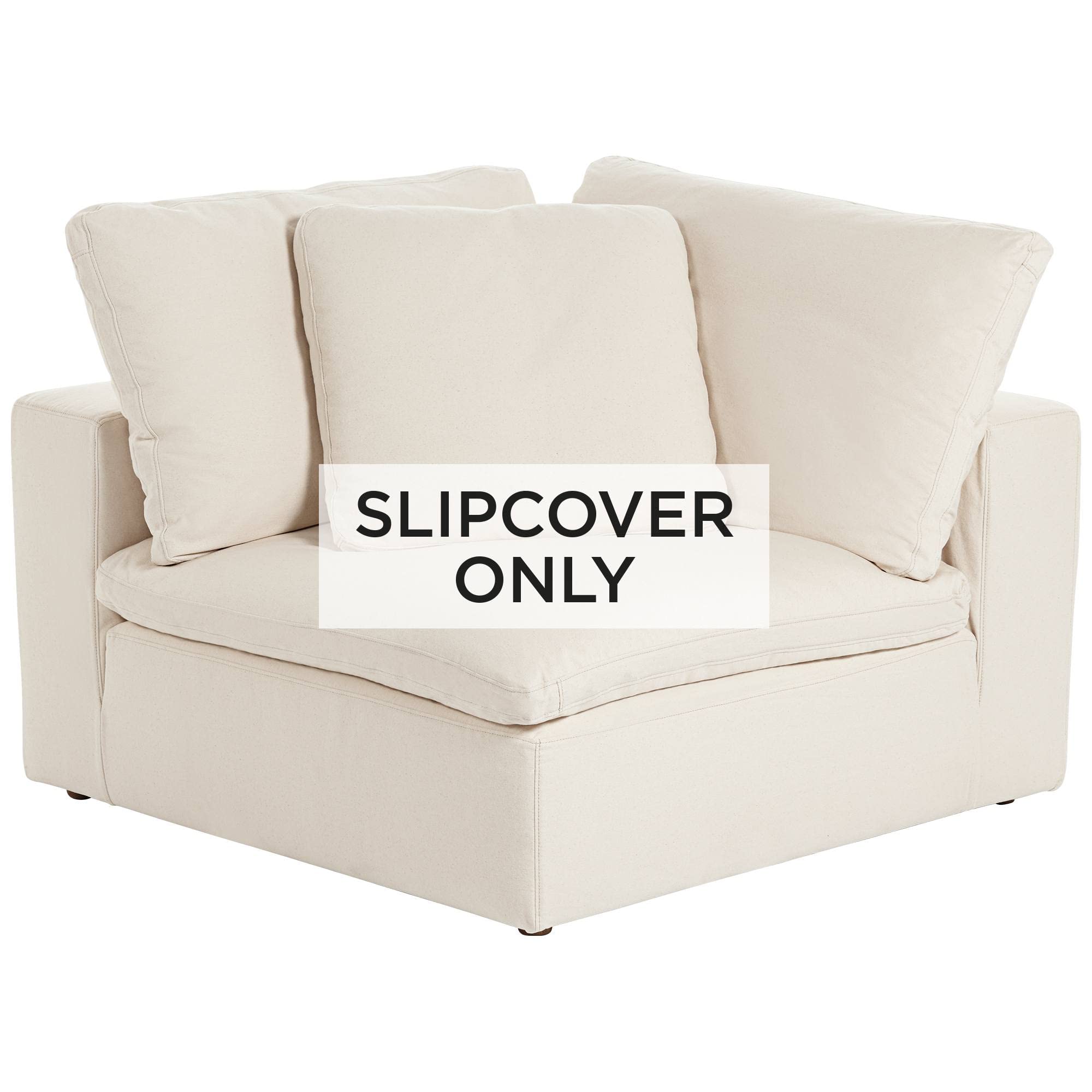 Premium 55 Downing Street Classic Natural Linen Slipcover for Skye Peyton Corner Sectional Chairs - Washable, Durable & Stylish Sofa Cover for Living Room, Office & Home Decor