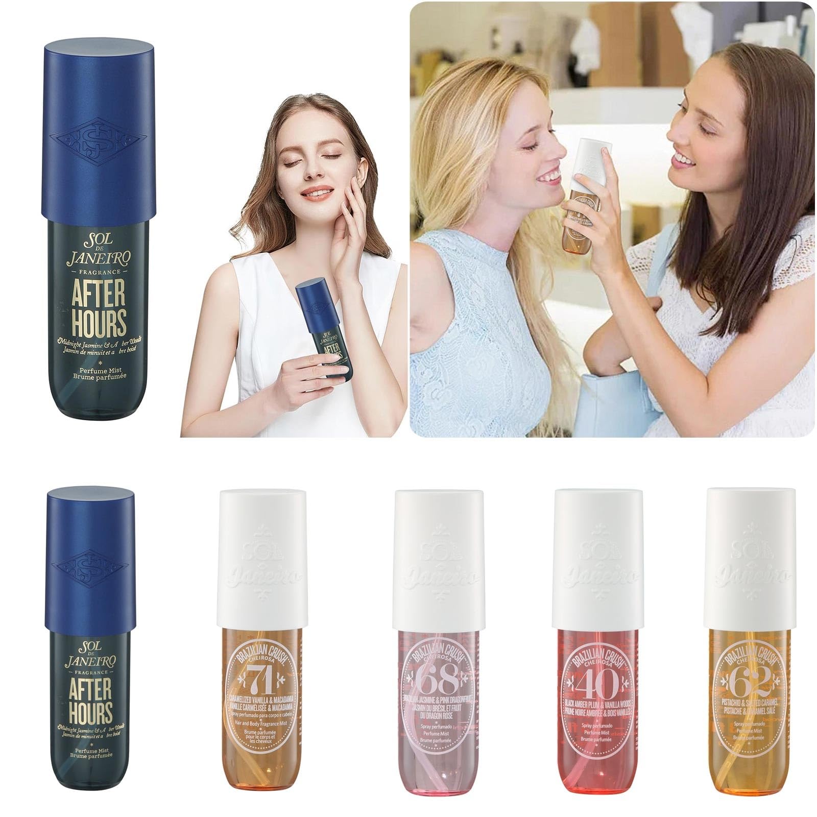 Brazilian Perfumed Body and Hair Mist for Women - Long Lasting Fragrance Spray, Eau de Toilette, Hair & Body Mist (#40) - Perfect for Daily Use, Work, Date Night & Special Occasions