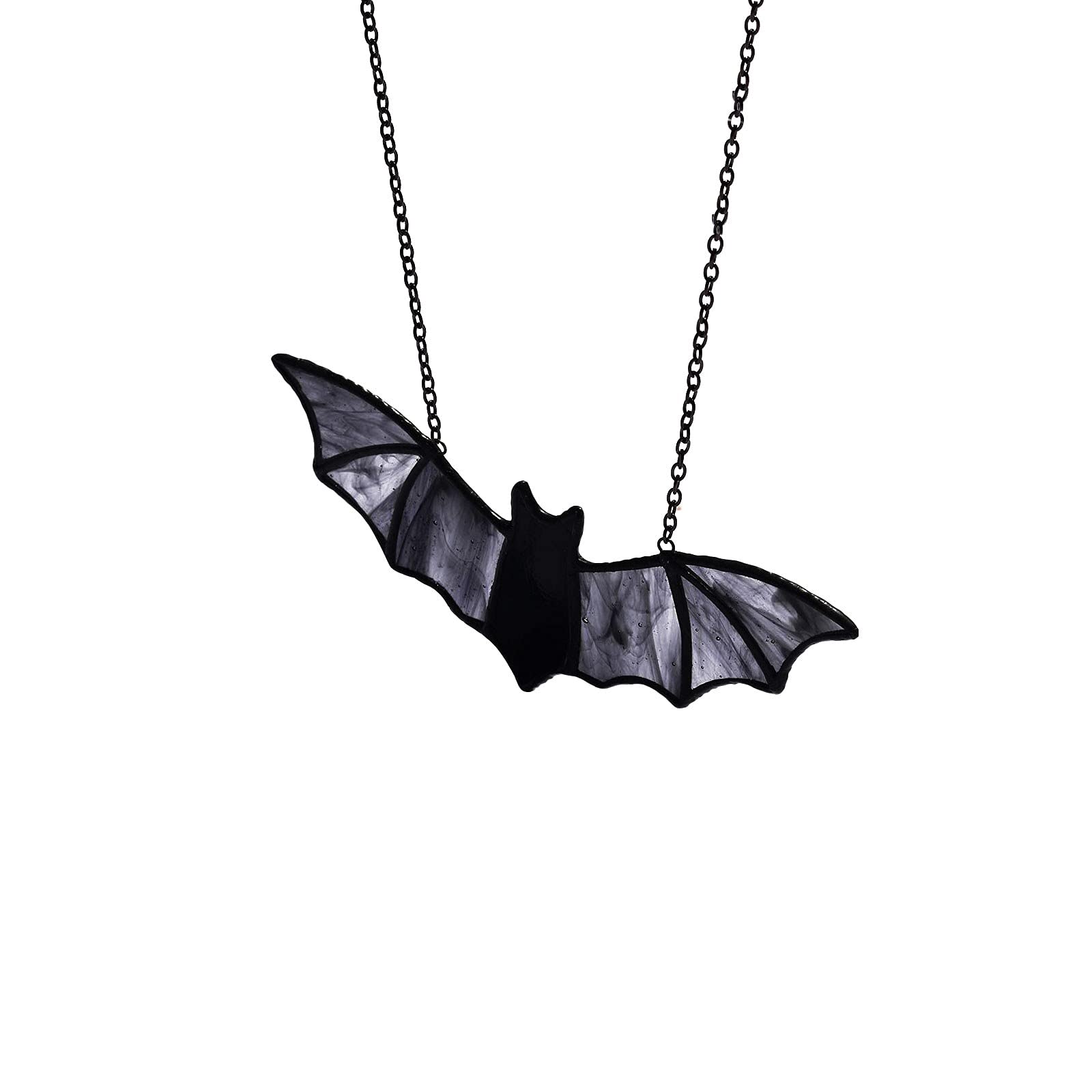 Bat Stained Glass Suncatcher Window Panel - DIY Handmade Indoor/Outdoor Halloween & Christmas Decor - Gothic Window Wall Art for Home, Garden, Patio - Perfect for Holiday Parties, Spooky Decor & Seasonal Gifts