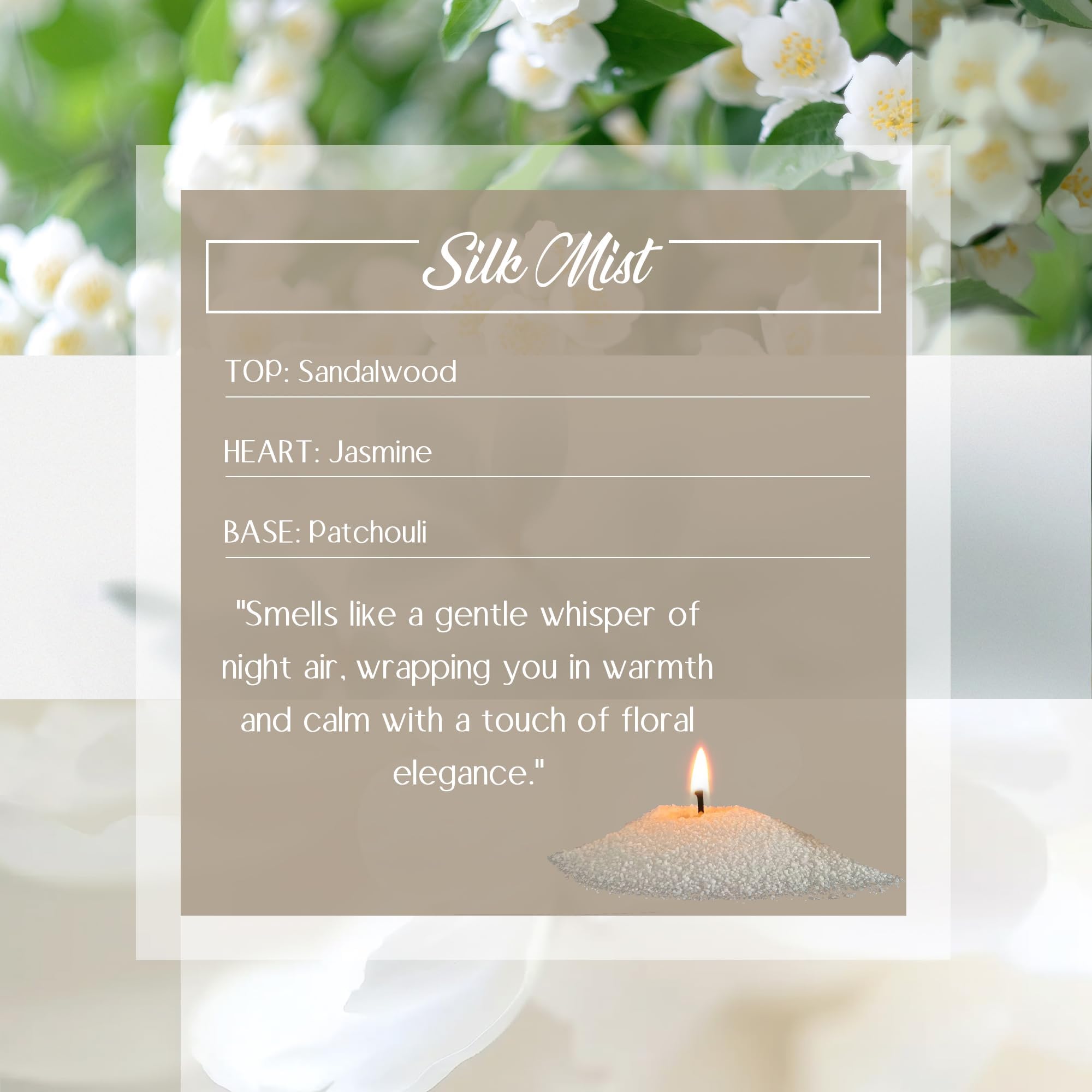 Premium TRINIDa Pearled Candle 18oz (1.1lb) - Sandalwood Jasmine Scented Sand Candles with 30 Wicks | Refillable Pearl Wax for DIY Candle Making | White Silk Mist Fragrance | Perfect for Home Decor, Spa Relaxation & Romantic Ambiance