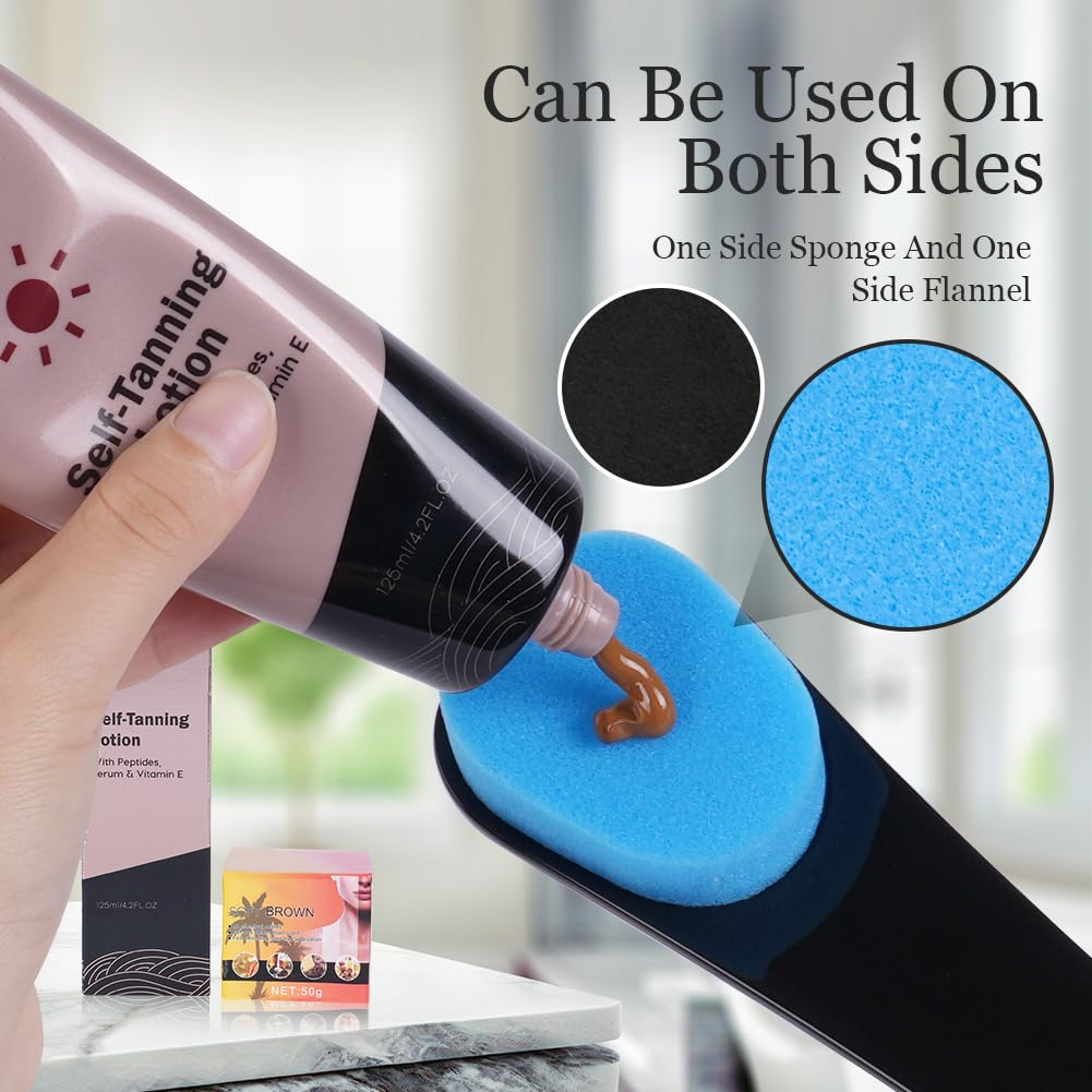LOPHE Reusable Self Tanning Back Applicator - Tanning Lotion & Mousse Applicator Tool for Even Tan Application | Perfect for Hard-to-Reach Areas & Full-Body Tanning at Home