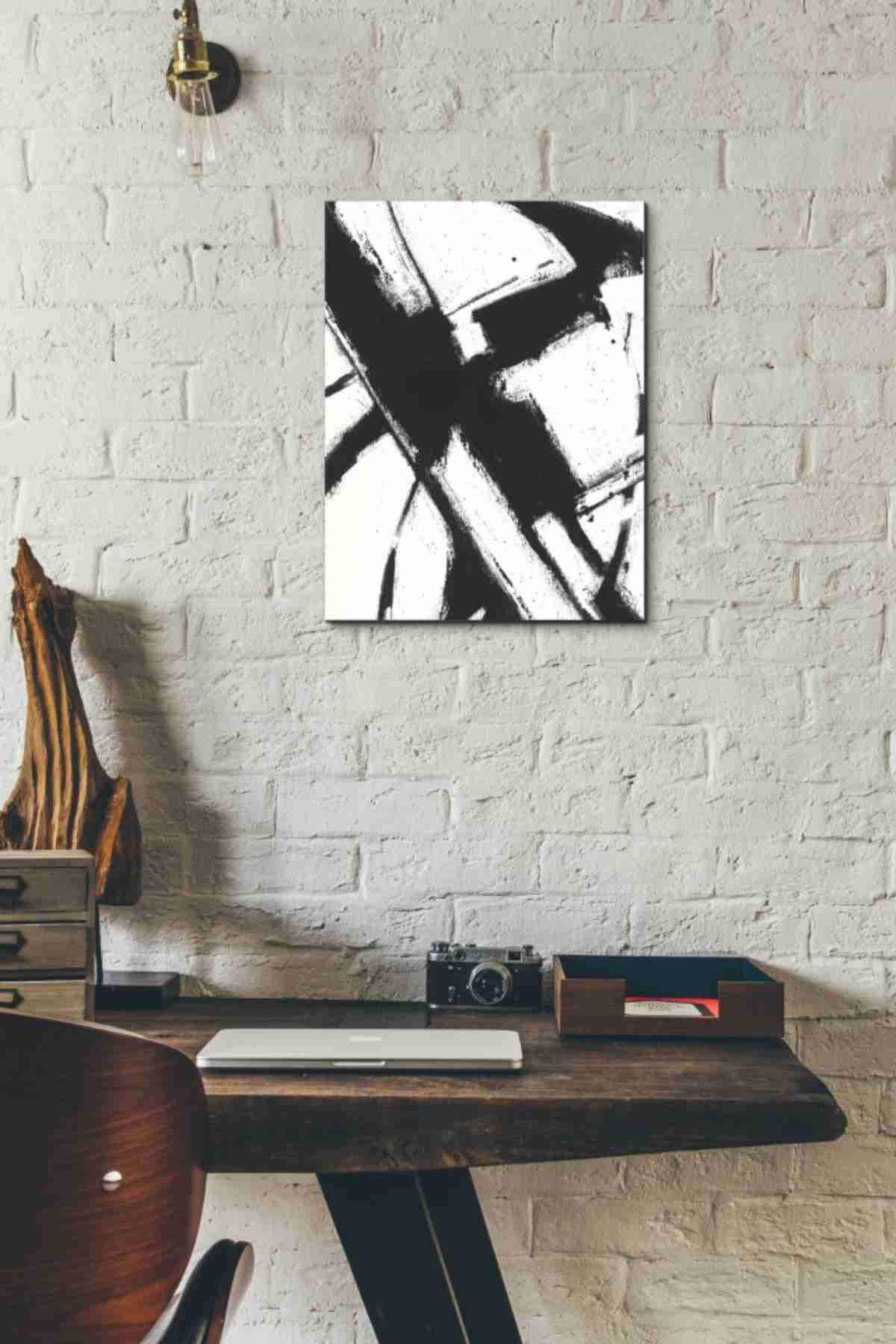Expression Abstract I White Crop by Shirley Novak - 12x16 Inch Canvas Wall Art for Living Room, Bedroom & Office Decor