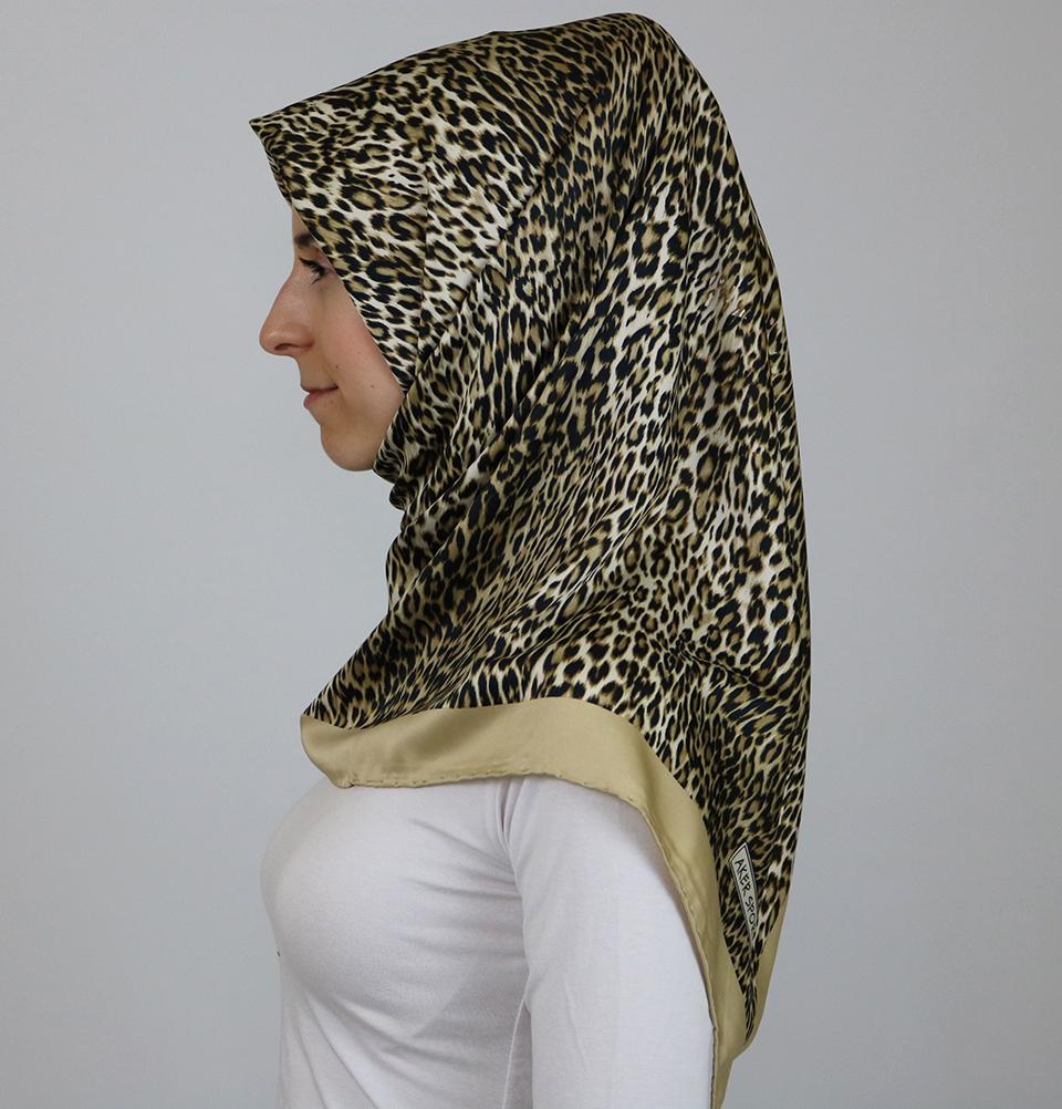 Aker Satin Square Hijab Scarf 5005 940 Beige - Soft Muslim Headscarf for Women, Breathable & Lightweight Prayer Shawl - Perfect for Daily Wear, Work, and Special Occasions
