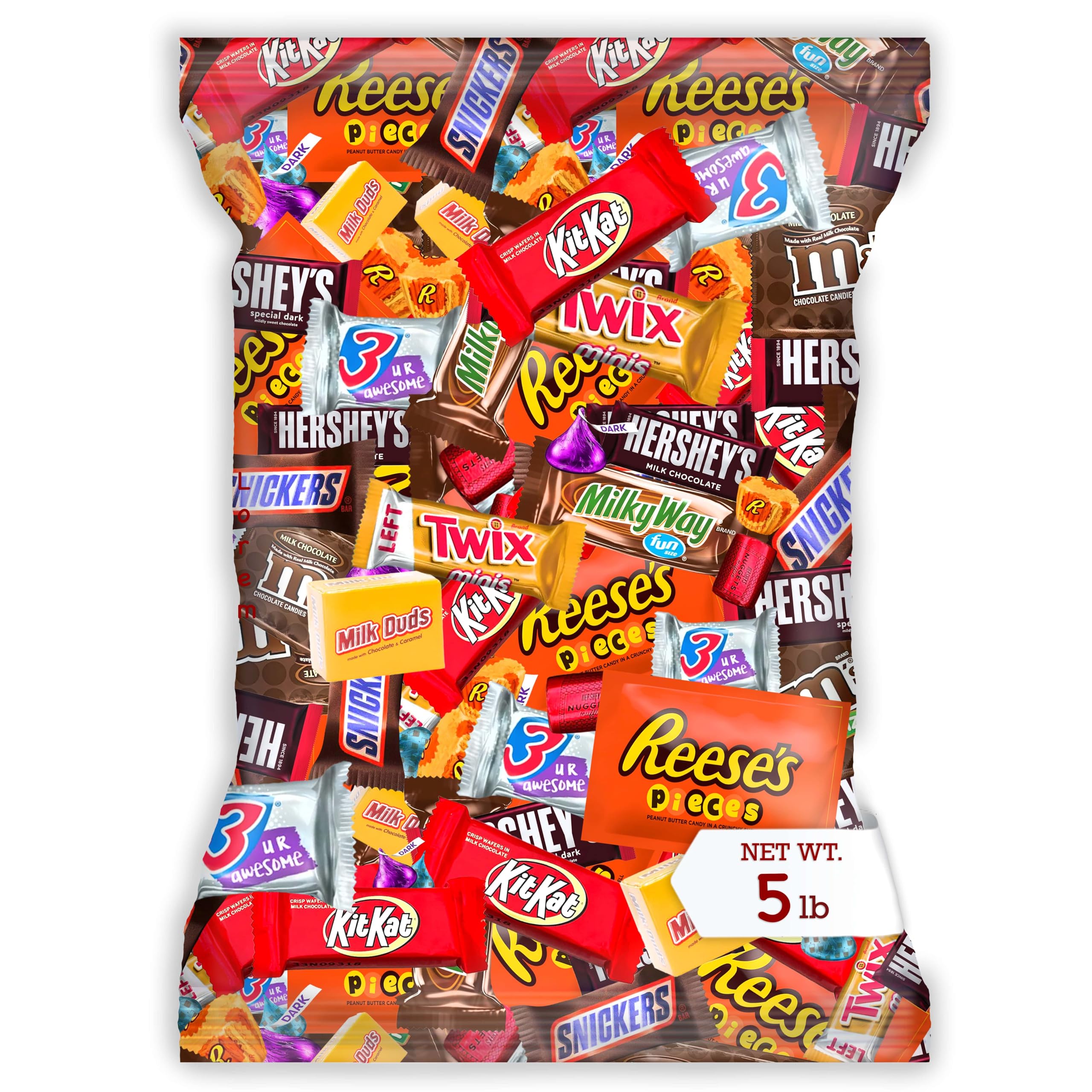 Premium Bulk Chocolate Assortment Variety Pack - 5 lb Mixed Milk & Dark Chocolate Bars, Bites & More - Gourmet Candy Mix for Parties, Gifts & Candy Buffets - Perfect for Halloween, Christmas & Easter Treats (5 LBS)