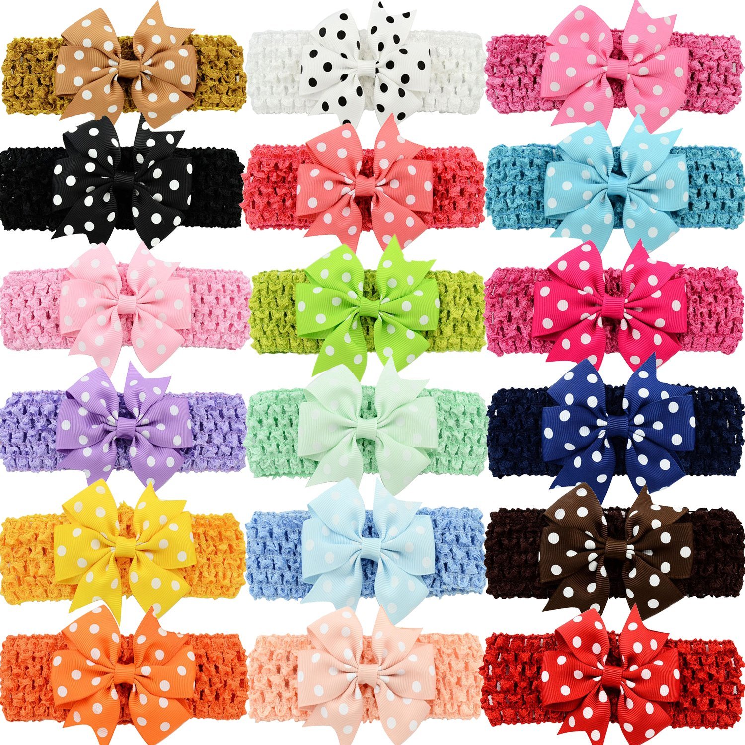 18PCS Baby Girls Hair Accessories Set - Cute Headbands, Bows & Hair Clips for Toddlers & Kids | Perfect for Parties, School & Daily Outfits