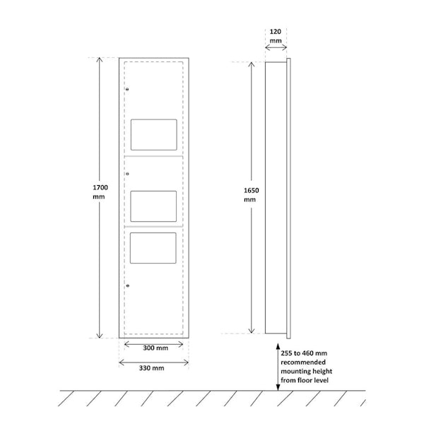 Dolphy 3-in-1 Recessed Bathroom Panel Set - Modern Shower System with Handheld, Rain & Fixed Showerhead - Perfect for Spa-Like Experience in Home Bathrooms & Luxury Hotels