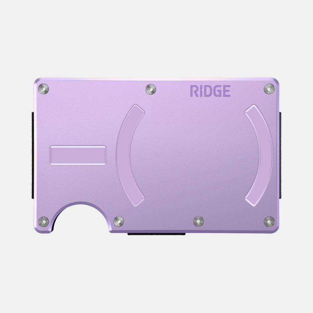 Ridge Wallet for MagSafe - Slim RFID Blocking Minimalist Wallet in Lavender | Perfect for iPhone 12/13/14 Cases, Everyday Carry & Travel Essentials