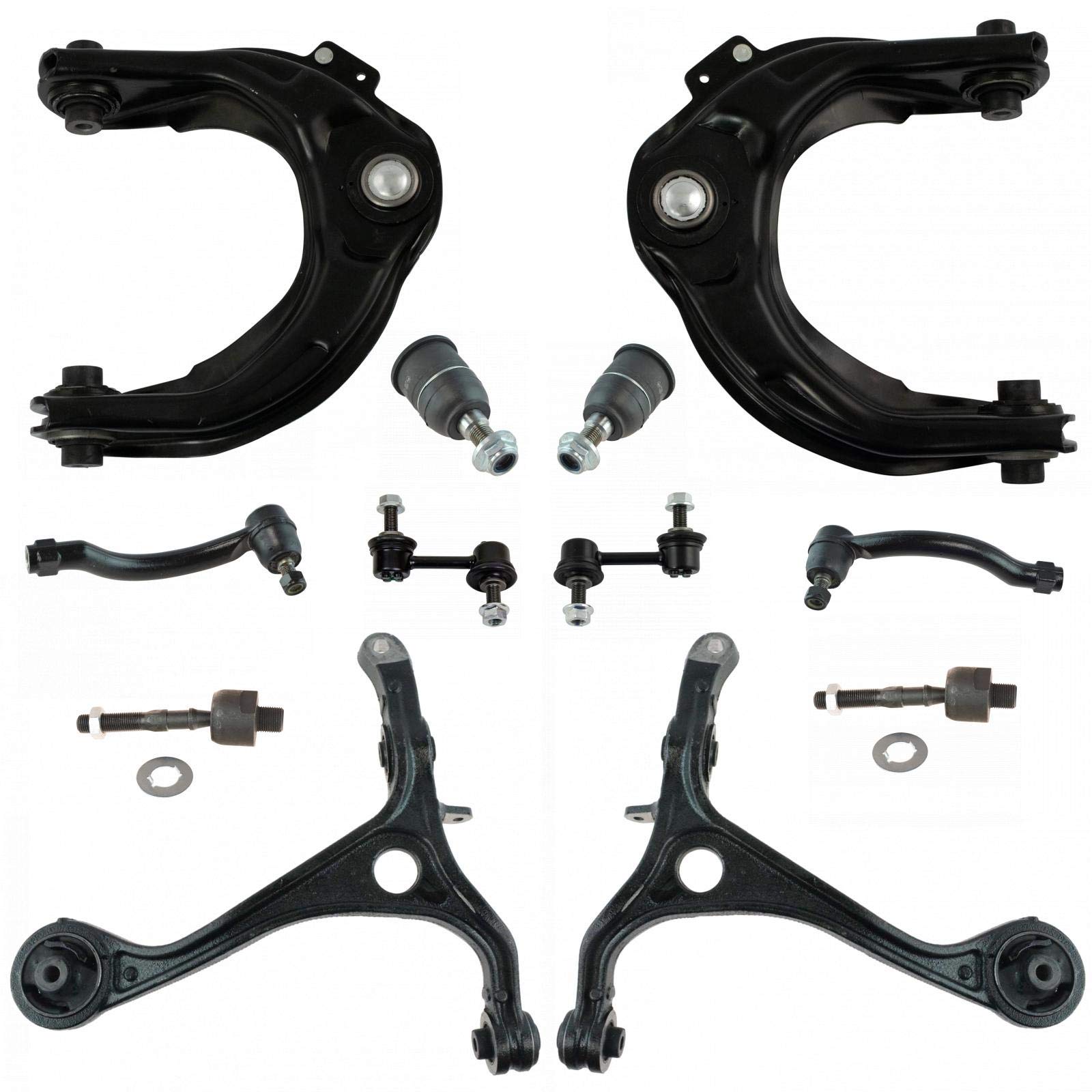 TRQ Front Steering & Suspension Kit for 2004-2006 Acura TL - Includes Ball Joint, Control Arm, Sway Bar Stabilizer Link & Tie Rod - Improve Handling & Ride Comfort for City Driving & Highway Cruising