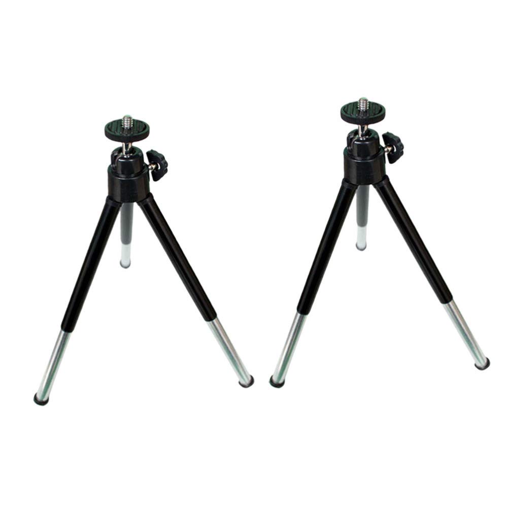 UKCOCO 2-in-1 Camera Tripod & Phone Stand - Compact Telescopic Desktop Tripod with 2-Segment Adjustable Height for Smartphones & DSLR Cameras - Perfect for Vlogging, Live Streaming, Home Office & Travel Photography