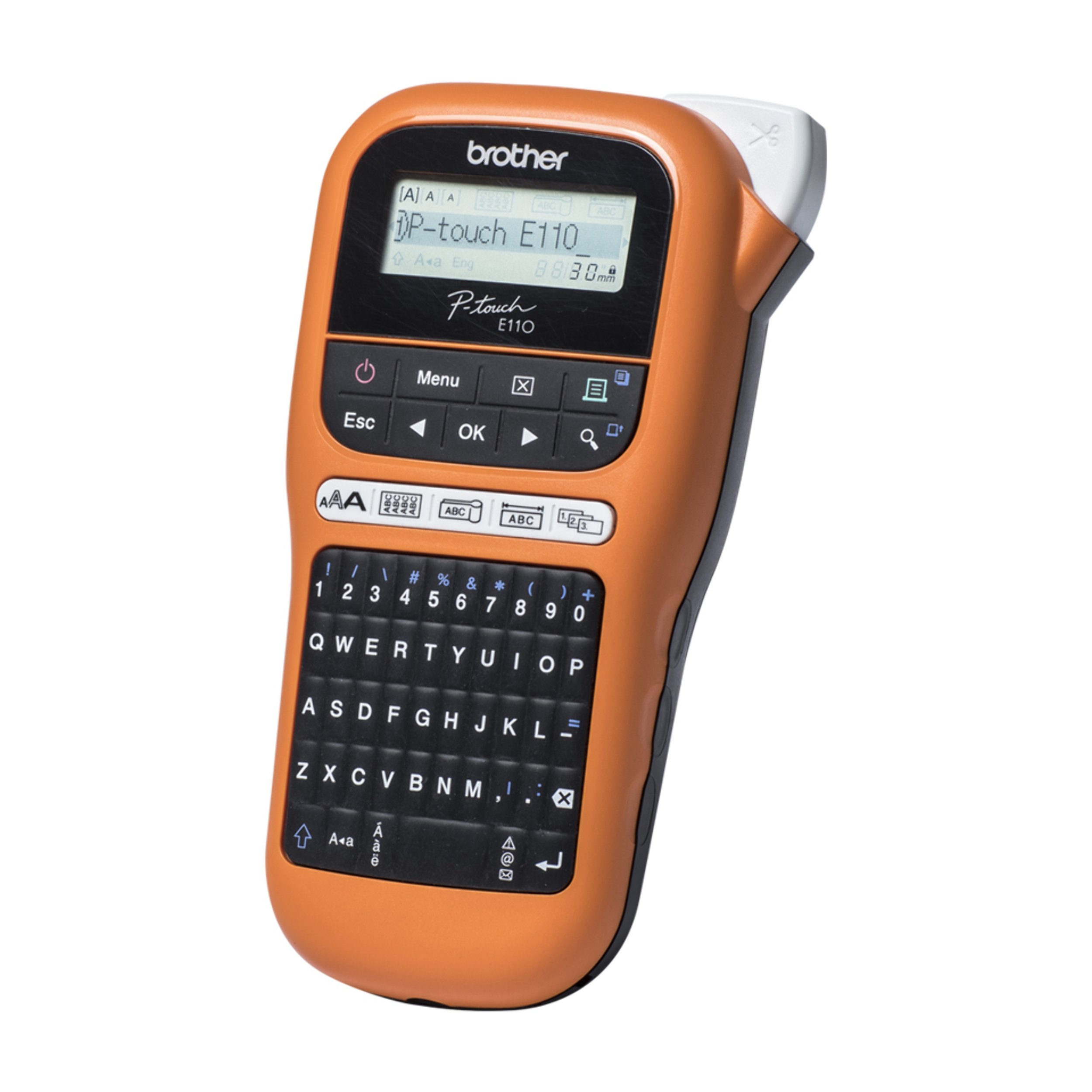 Brother PT-E110VP Handheld Electrician Label Printer - PTE110VPZW1 Nordic Version | Ideal for Electrical Wiring, Network Cabling & Industrial Labeling