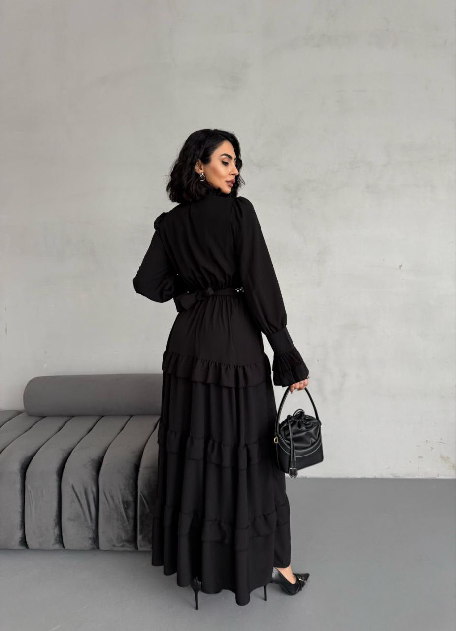 Elegant Black Long Maxi Dress for Women - Perfect for Evening Parties, Weddings & Special Occasions