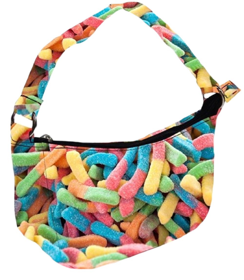 Cute Candy Themed Handbag for Women - Trendy Crossbody Purse with Adjustable Strap - Perfect for Parties, Shopping & Everyday Use