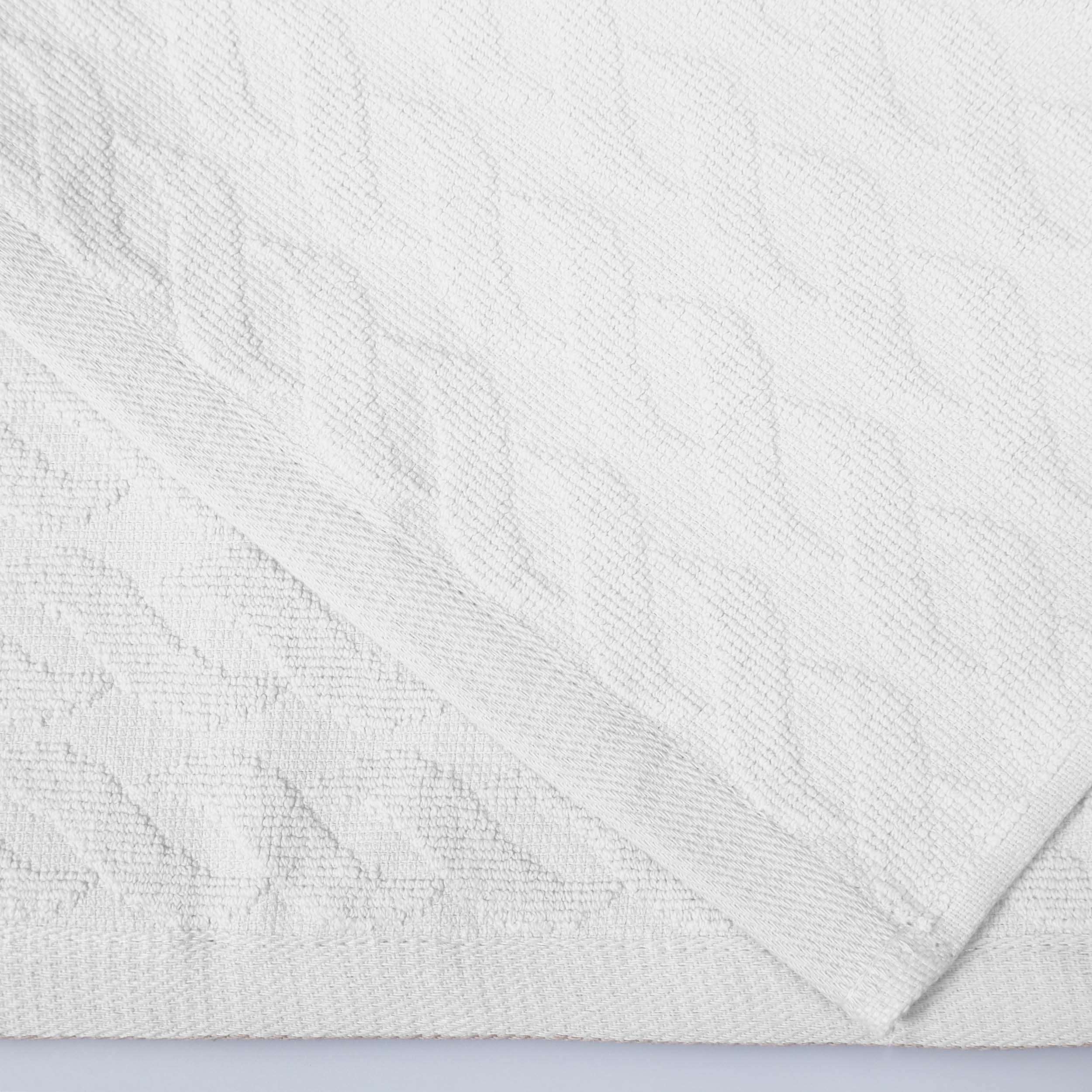 Premium 8-Piece Turkish Cotton Jacquard Herringbone & Solid Bath Towel Set - Ultra Soft & Absorbent for Spa, Bathroom & Luxury Home Use