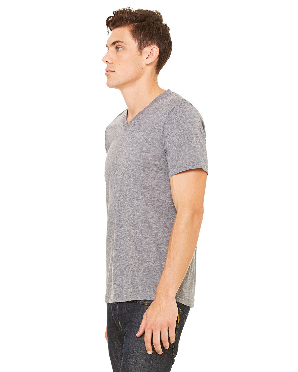 Bella + Canvas 3415C Premium Unisex Triblend V-Neck T-Shirt - Soft Comfort Fit for Men & Women - Perfect for Casual Wear, Gym, and Everyday Outfits