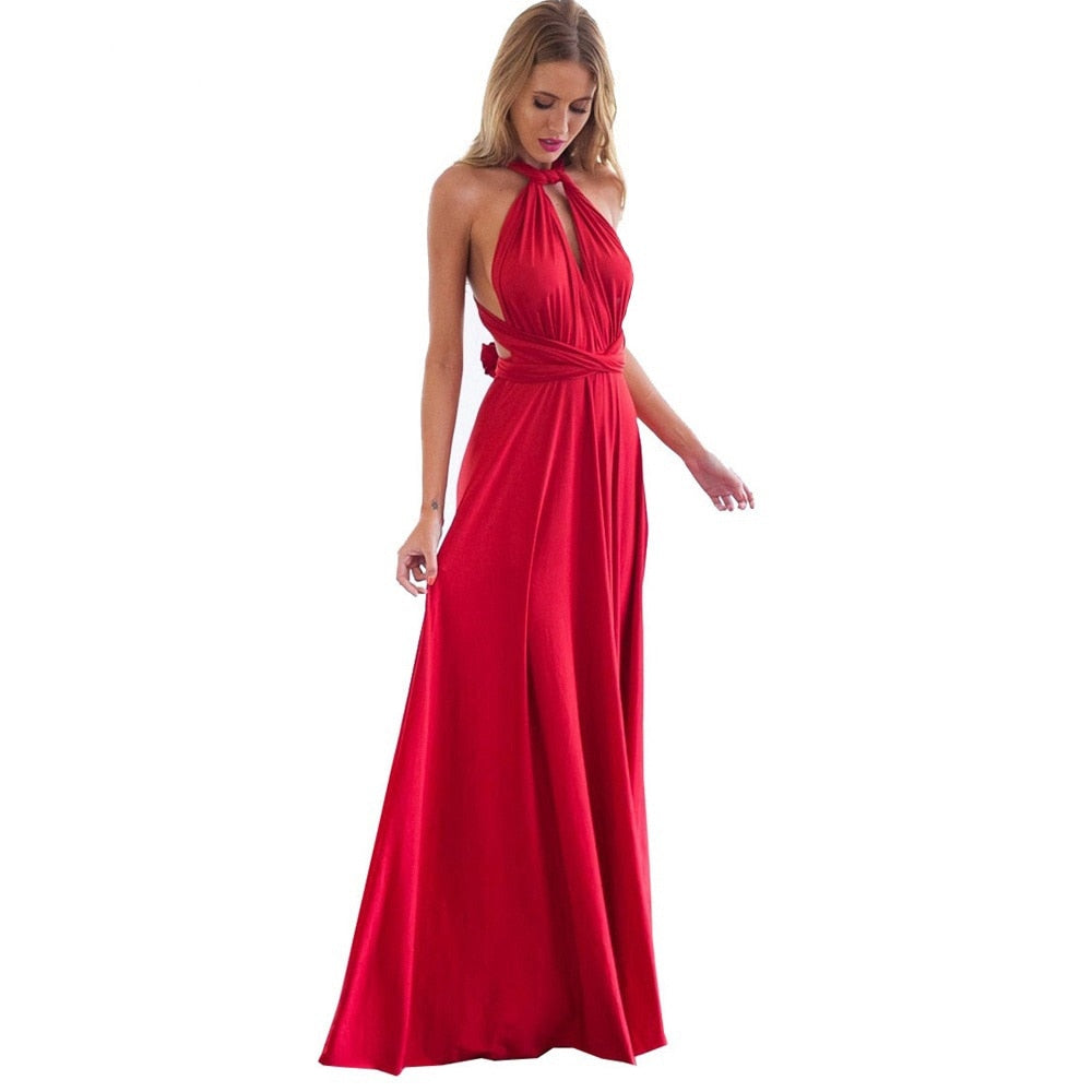 Boho Convertible Maxi Dress for Women - Versatile Summer Beach & Club Wear