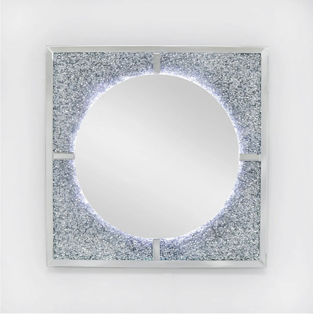 Premium Diamond LED Vanity Mirror with Adjustable Brightness - Perfect for Makeup, Skincare & Salon Use