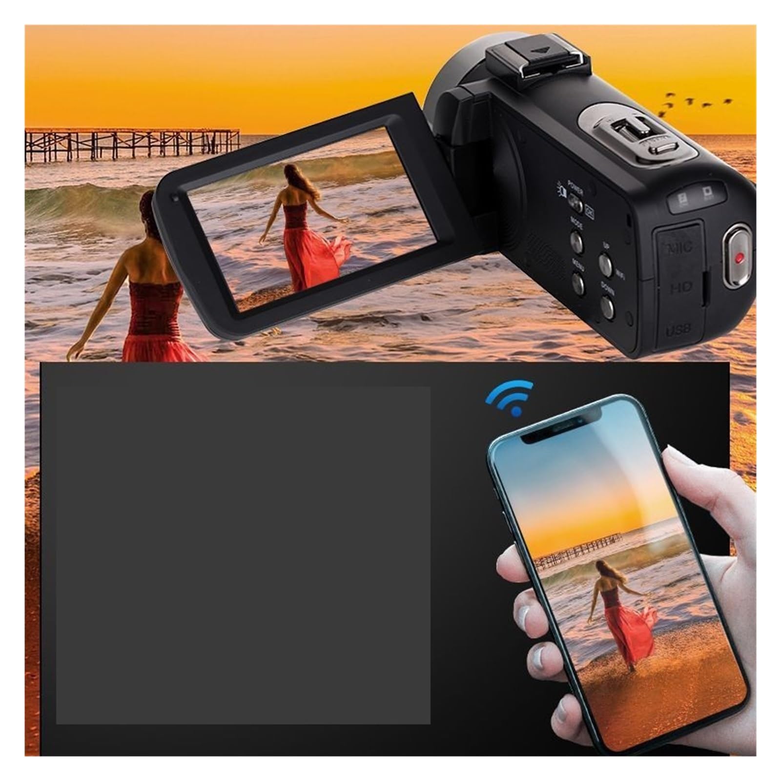 WiFi HD Professional Digital Camera for Vlogging & Photography - 1080P Portable Home Camera with 16MP Lens (Package 2) | Perfect for Travel, YouTube Videos & Family Moments
