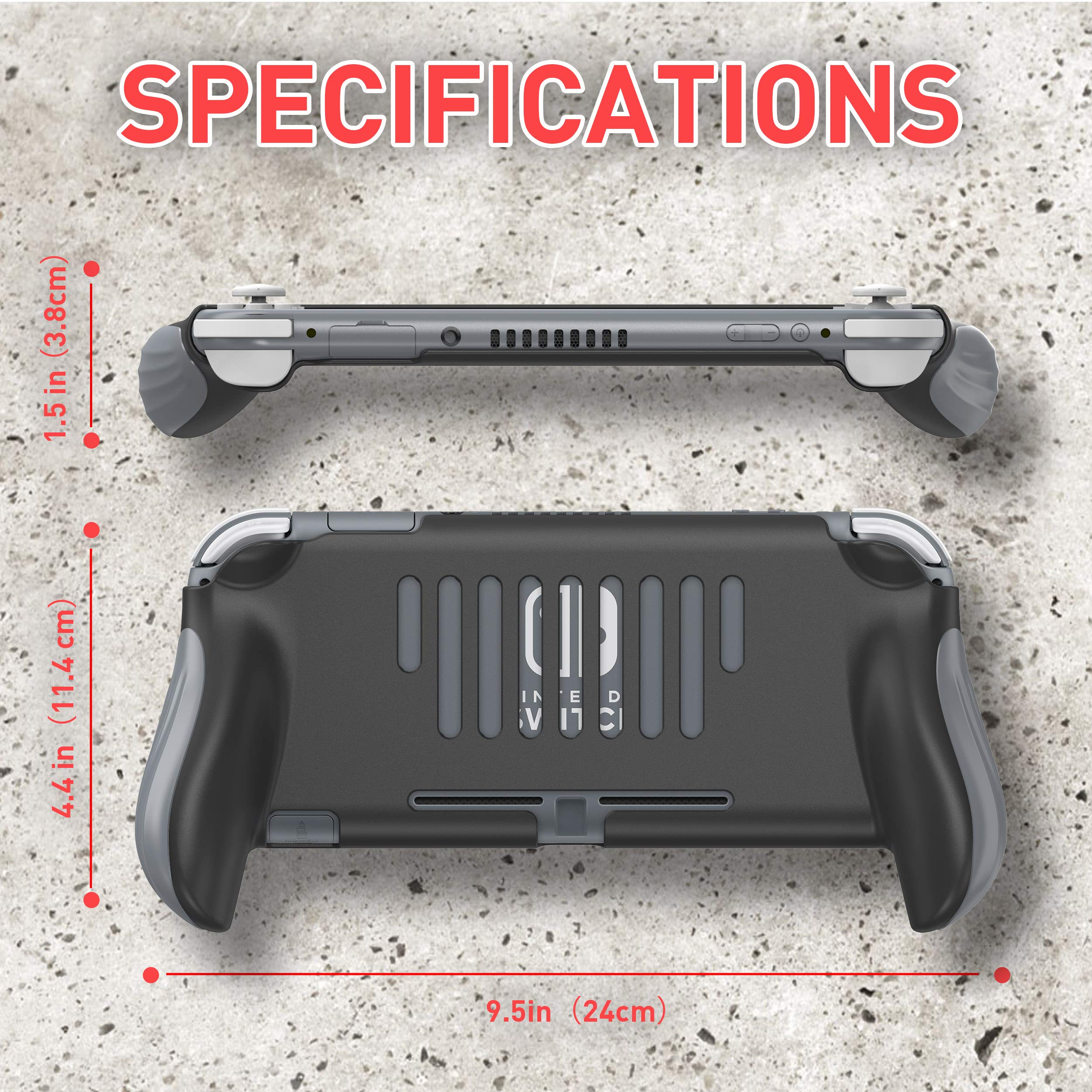 Ergonomic Grip Case for Nintendo Switch Lite - Comfortable Protective Cover for 2019 Switch Lite Console | Perfect for Handheld Gaming, Travel & Long Play Sessions