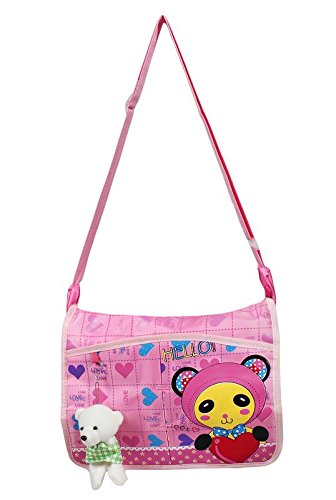 GTC® Pink Fabric Kids Handbags for Girls - Cute & Durable School Backpack, Birthday Gift, Travel & Daily Use