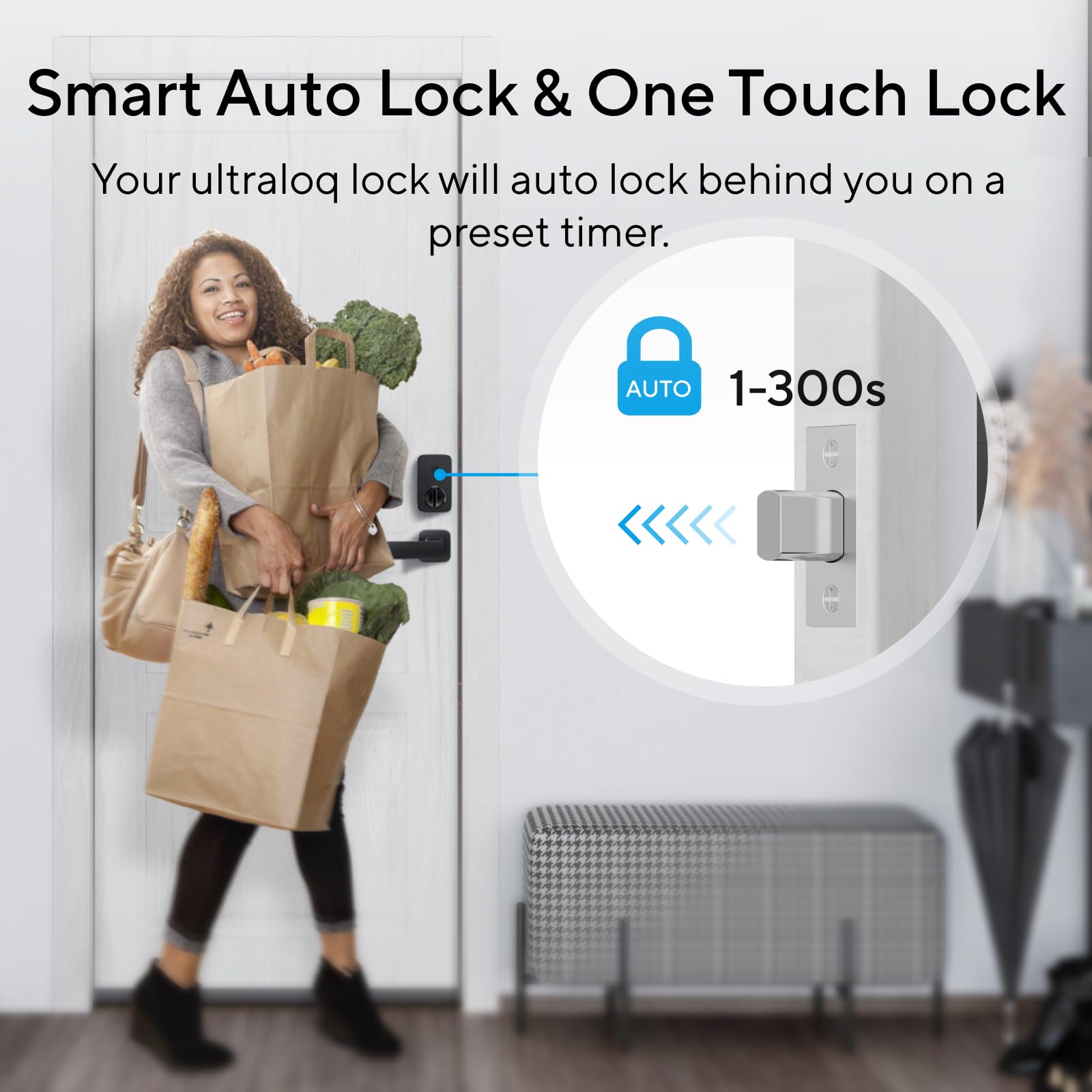 Ultraloq U-Bolt Pro WiFi Smart Door Lock - Keyless Entry Deadbolt with Remote Access, Auto Unlock/Lock & Share Codes - Perfect for Homes, Apartments & Vacation Rentals