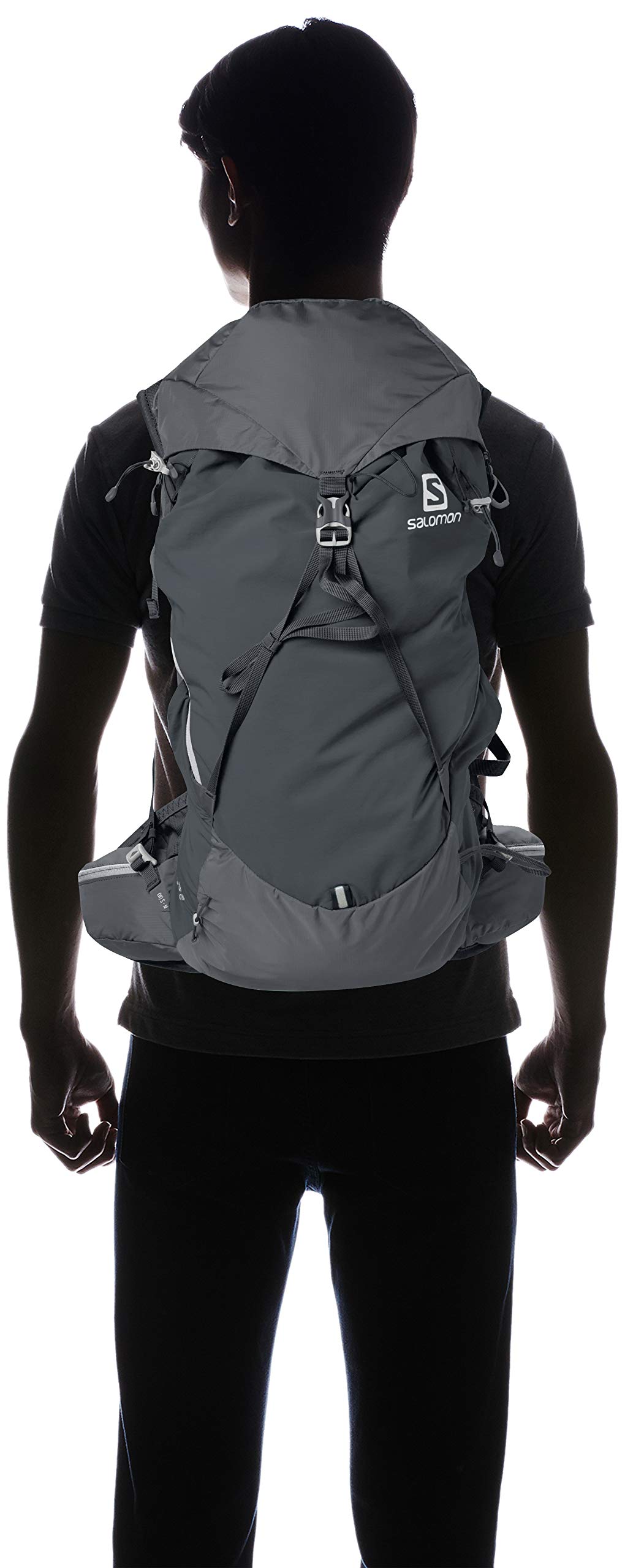 Salomon Women's Out Night 28+5 Wheeled Travel Backpack - Lightweight Carry-On Luggage with Expandable Capacity (Lilac Gray) - Perfect for Air Travel, Weekend Getaways & Business Trips