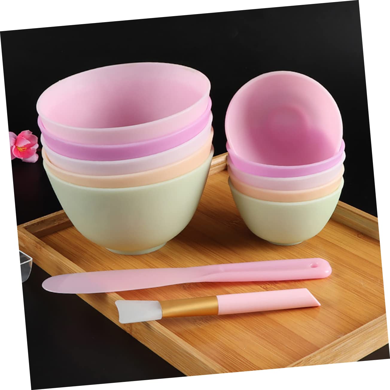 Premium Silicone Mixing Bowl Set for Facial Masks - 5-Piece Beauty Tools Kit for Home & Salon Use - Perfect for DIY Skincare, Spa Treatments, and Professional Makeup Application