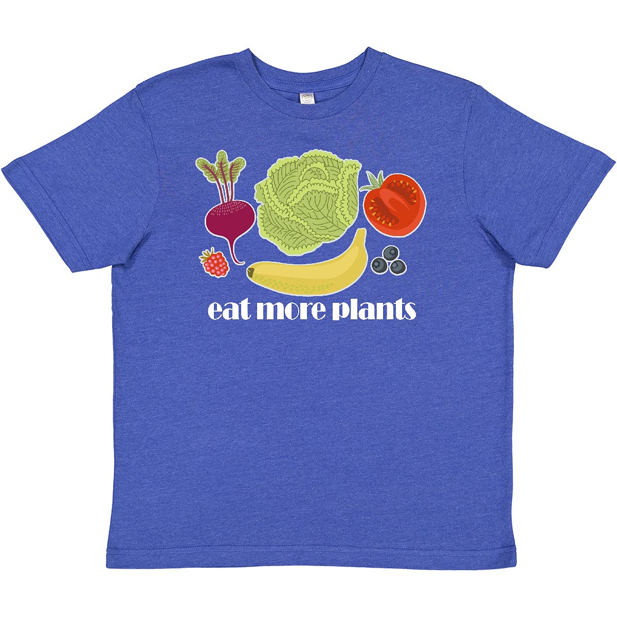 Vegan Eat More Plants Vegetarian Youth T-Shirt | Eco-Friendly Cotton Tee for Animal Lovers | Perfect for Earth Day & Plant-Based Lifestyle