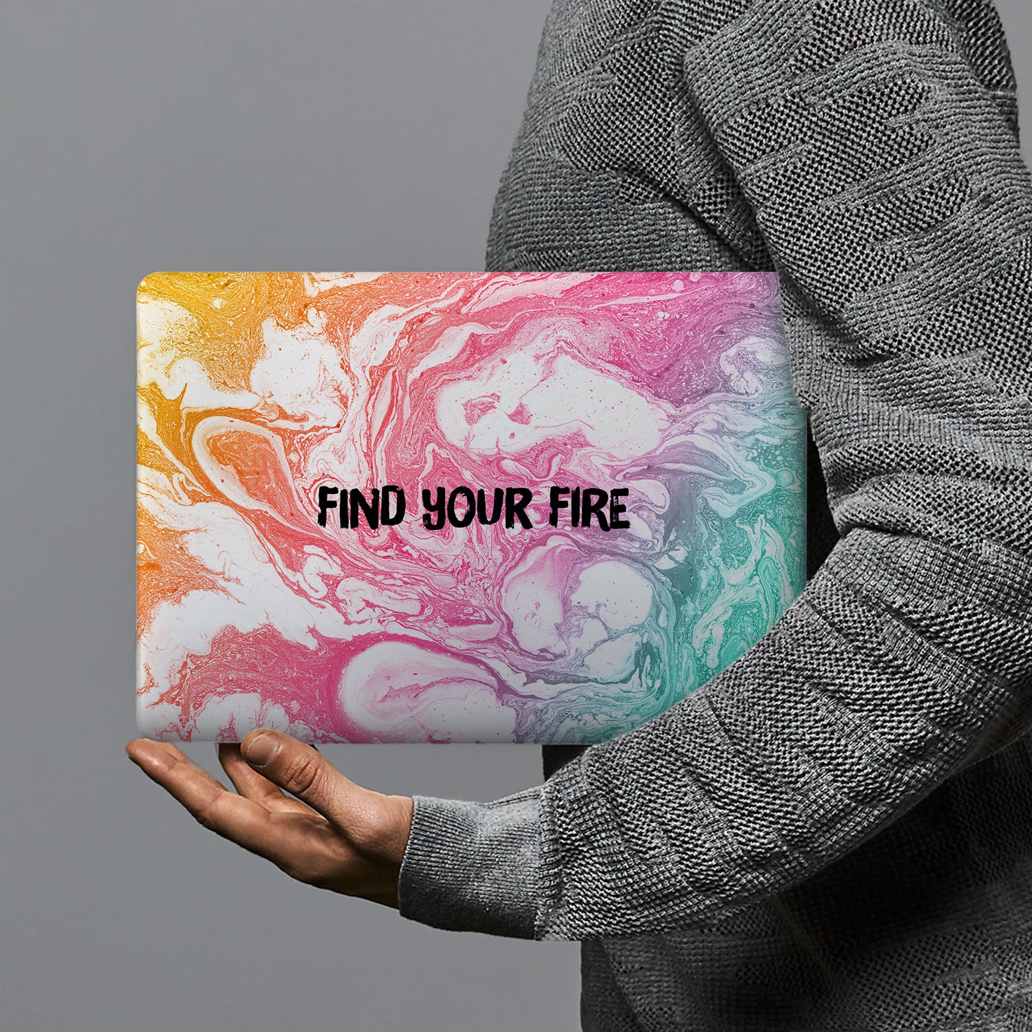 MacBook Pro/Air Protective Case with Inspirational Quote - Find Your Fire - Perfect for Work, Travel & Daily Use