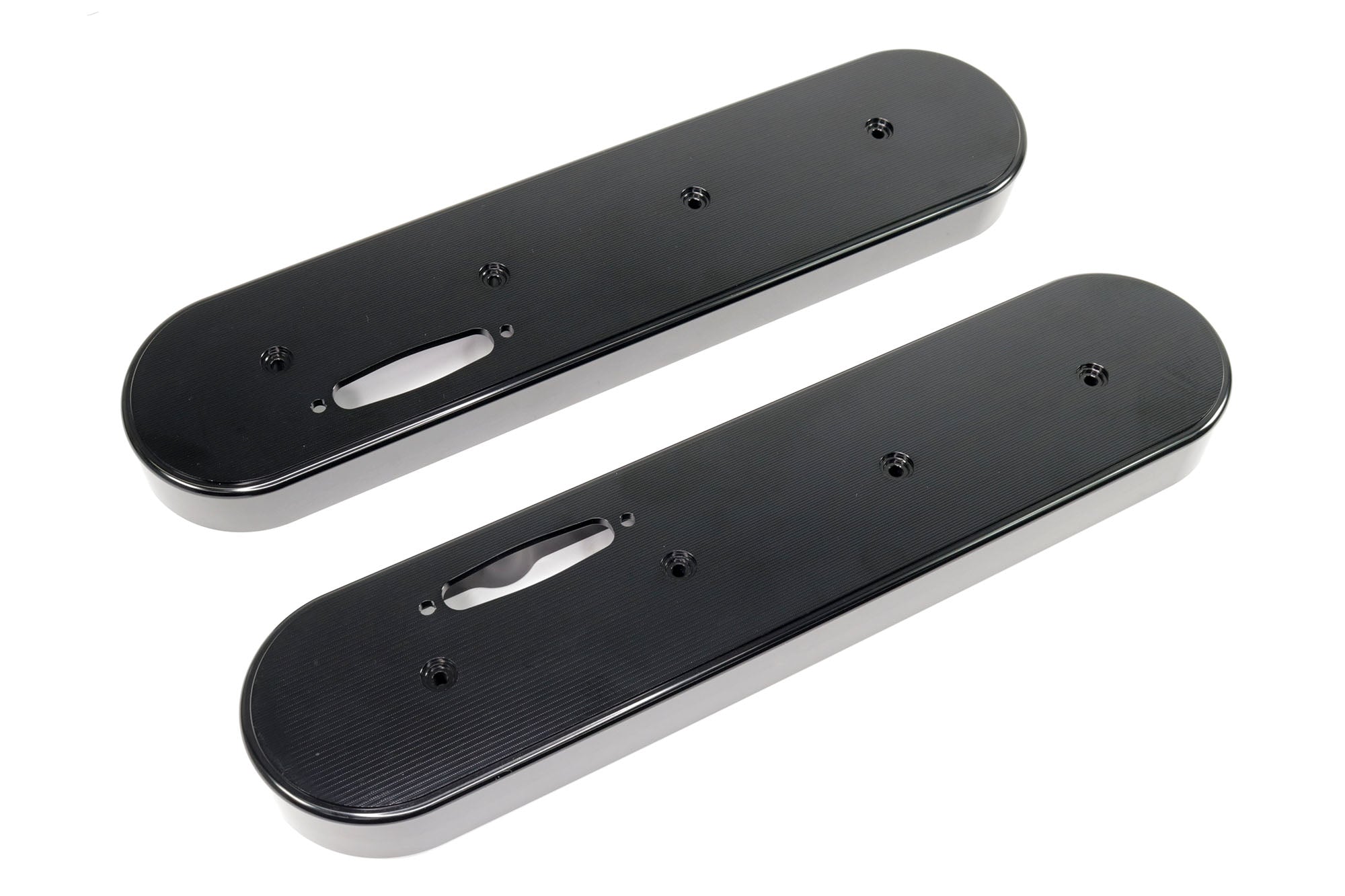 LS Race Black Anodized Billet Aluminum Valve Covers with Motion Quick Release Breathers - Compatible with Chevy Small Block 10-170BLK - High Performance Engine Upgrade for Racing & Street Cars