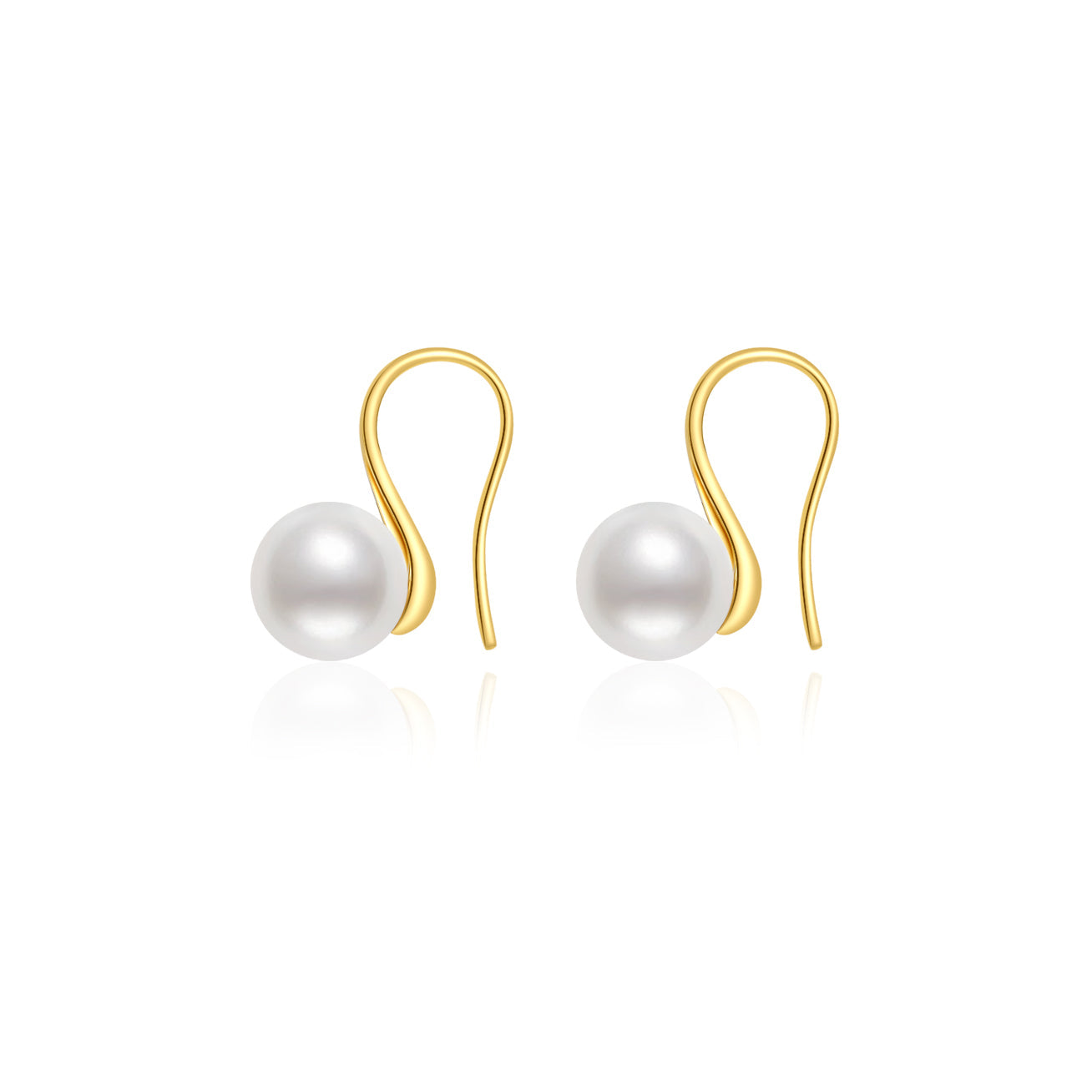 18K Gold Edison Pearl Earrings for Women - Classic Elegant Pearl Stud Earrings | Perfect for Weddings, Parties & Special Occasions