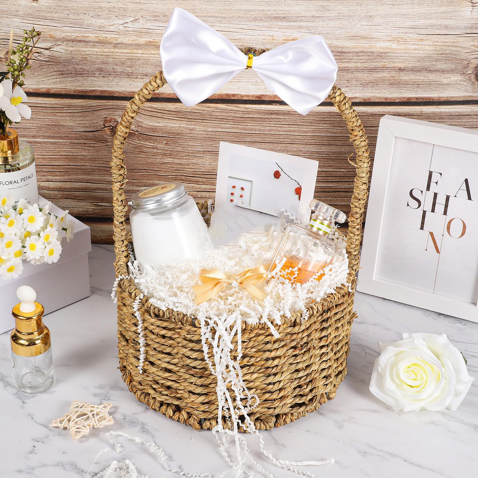 2 LB White Crinkle Cut Paper Shred Filler - Eco-Friendly Gift Basket Stuffing for Easter, Birthday, Wedding & Anniversary - Perfect for Party Decorations, Gift Wrapping & Craft Projects