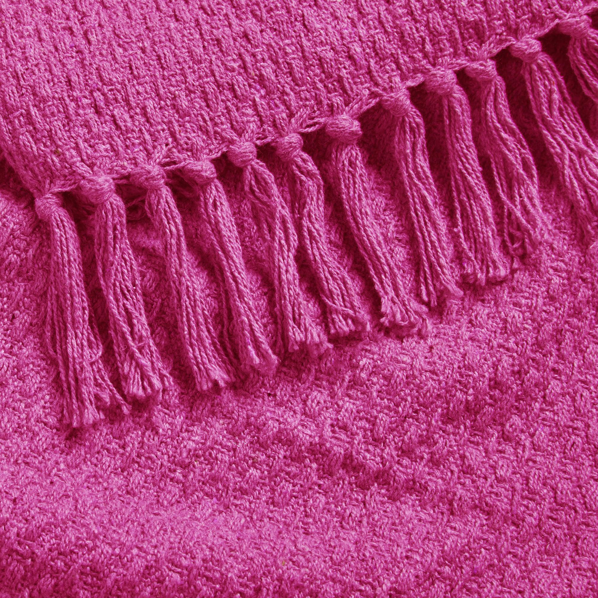 Drift Home Hayden Throw Blanket - Soft Pink Cozy Knit Blanket for Couch, Bed & Travel - Perfect for Winter, Gifts & Home Decor
