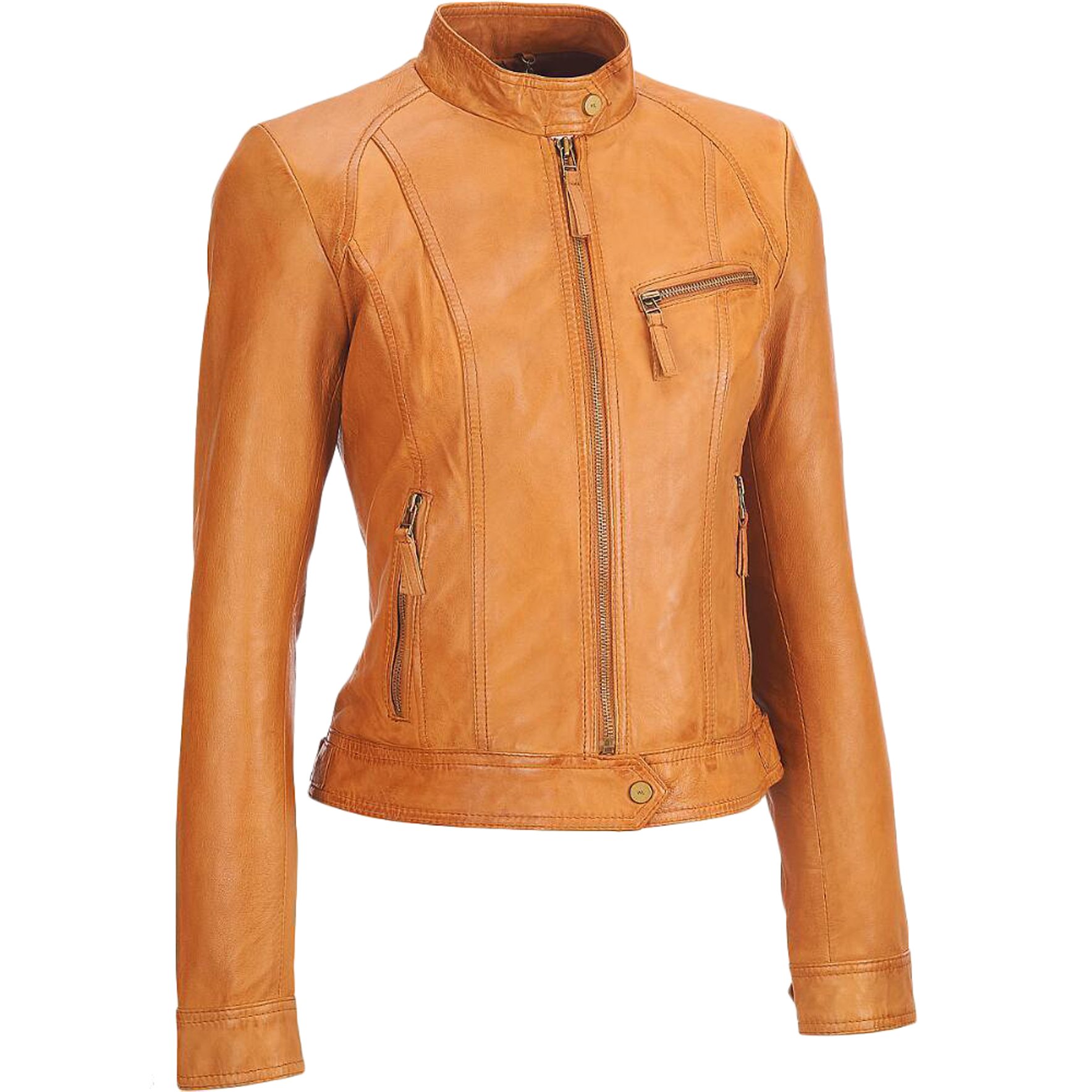 Genuine Lambskin Women's Leather Jacket - Bomber Biker Coat for Fashion & Motorcycle Riding | XW474 | Perfect for Casual Outfits, Night Out & Outdoor Adventures
