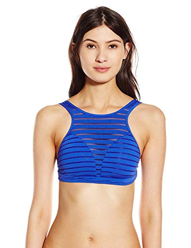 Jets by Jessika Allen Women's Parallels High Neck Bikini Top - Sexy Swimwear for Beach & Pool - Perfect for Summer Vacations, Water Sports & Sunbathing