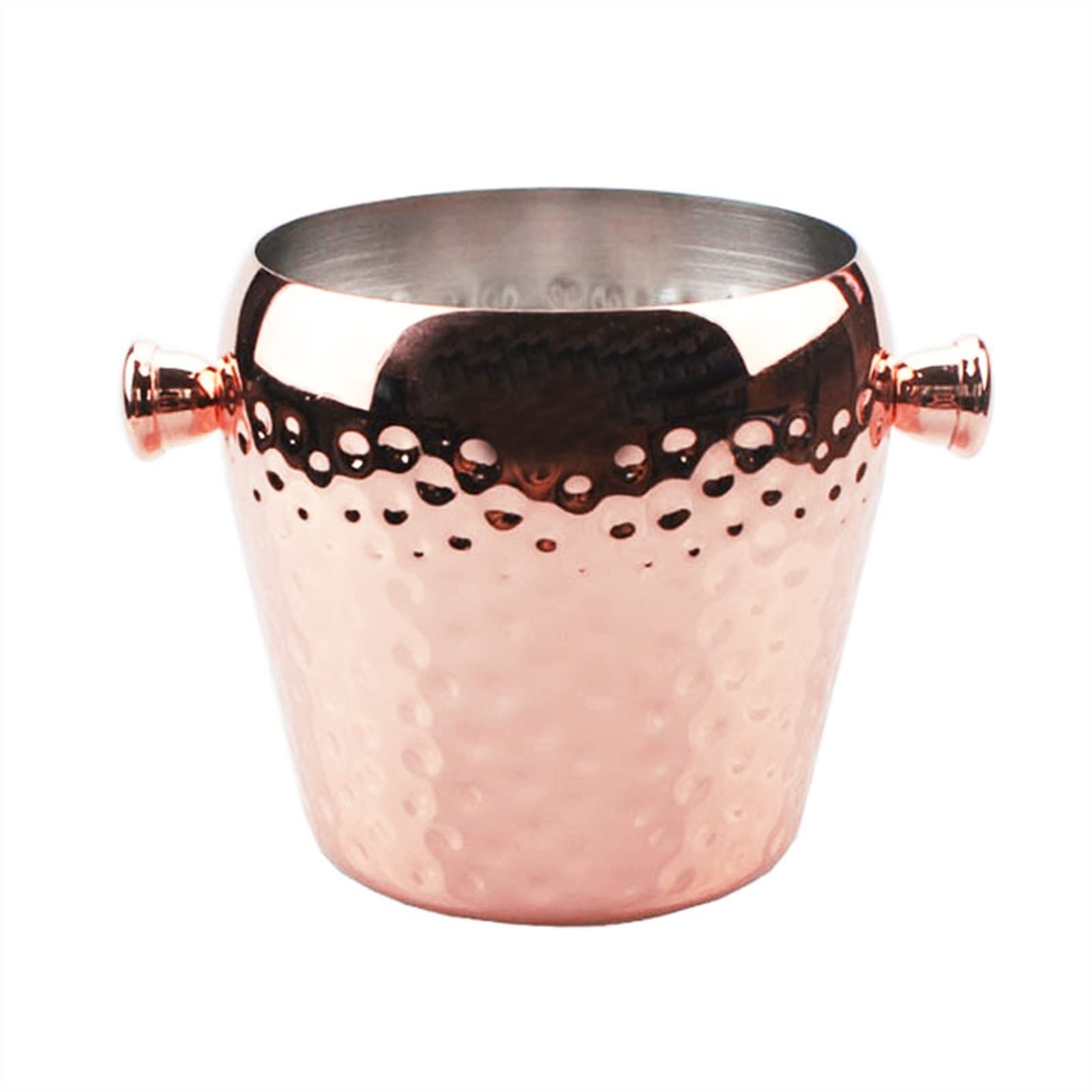 Premium Stainless Steel Ice Bucket with Hammered Finish - Elegant Barware for Champagne, Wine & Beer - Perfect for Parties, Weddings & Home Entertaining - Keeps Drinks Chilled in Style