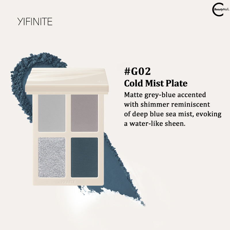 Yifinite 4-Color Eyeshadow Palette - Highly Pigmented, Long-Lasting, Blendable Makeup for Everyday & Party Looks | Perfect for Day to Night Makeup Transition
