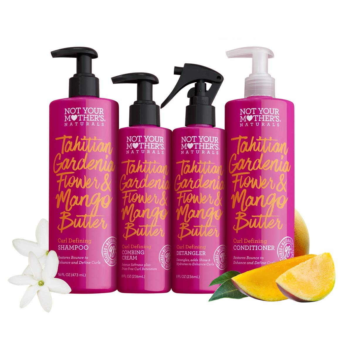 Not Your Mother's Naturals Mango Butter Detangling Spray - 8 oz (236ml) - 6 Pack for Smooth, Frizz-Free Hair - Perfect for Daily Use, Travel & Salon Styling