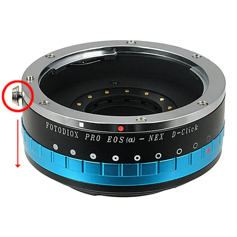 FotodioX Canon EF to Sony NEX Lens Mount Adapter with Iris Control - Compatible with Sony Mirrorless Cameras for Professional Photography & Videography