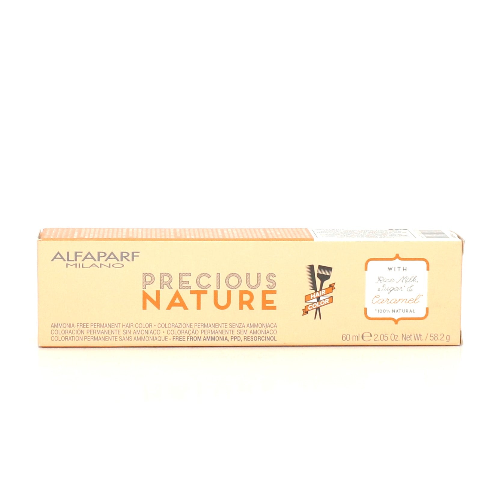 Alfaparf Precious Nature Permanent Hair Color with Rice Milk, Sugar & Caramel - 2.05 oz | Ammonia-Free, Long-Lasting Hair Dye for Vibrant Color at Home | Perfect for Covering Grays & Salon-Quality Results