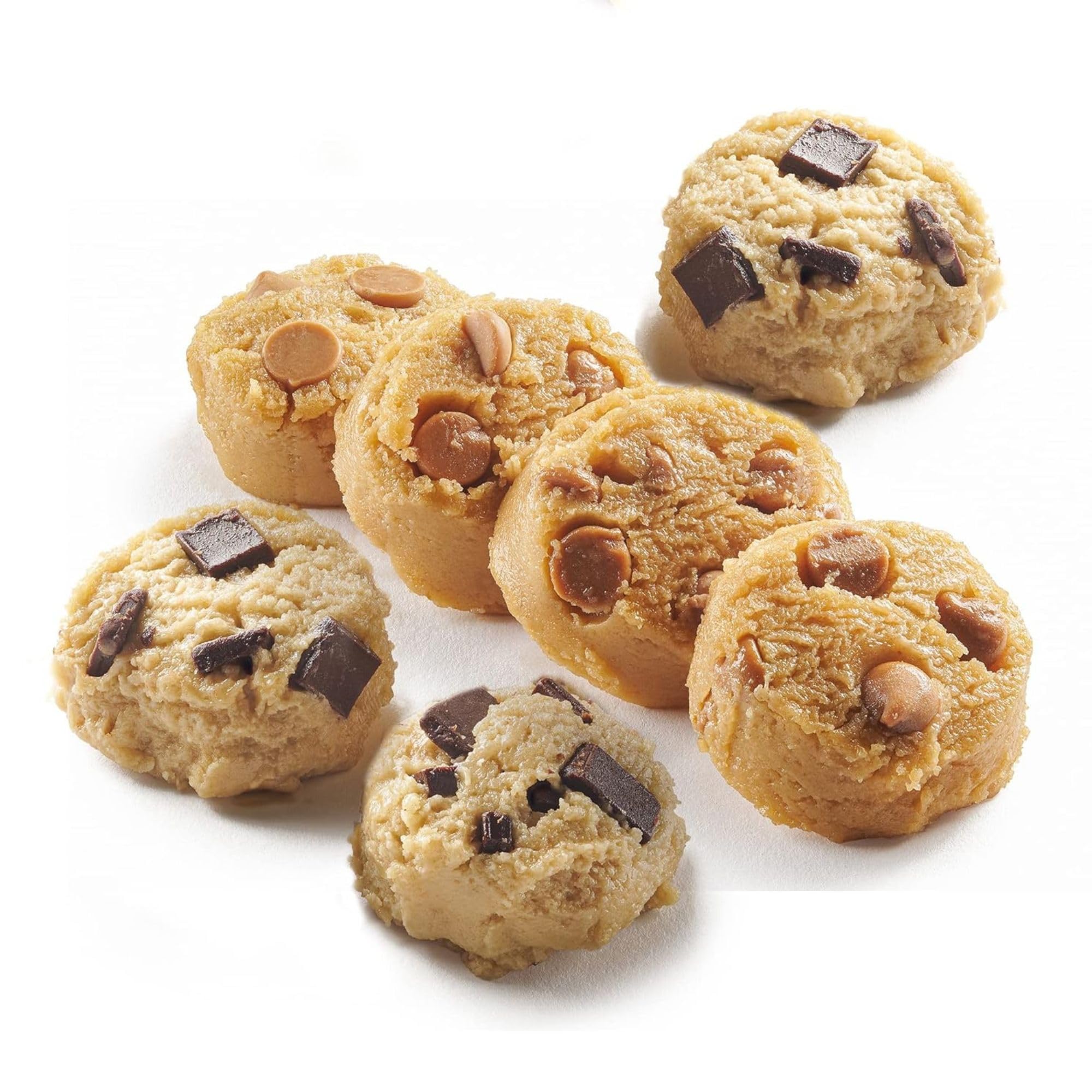 David's Cookies Frozen Preformed Cookie Dough - Chocolate Chunk & Peanut Butter (80 Count) | Perfect for Parties, Baking Gifts & Holiday Treats