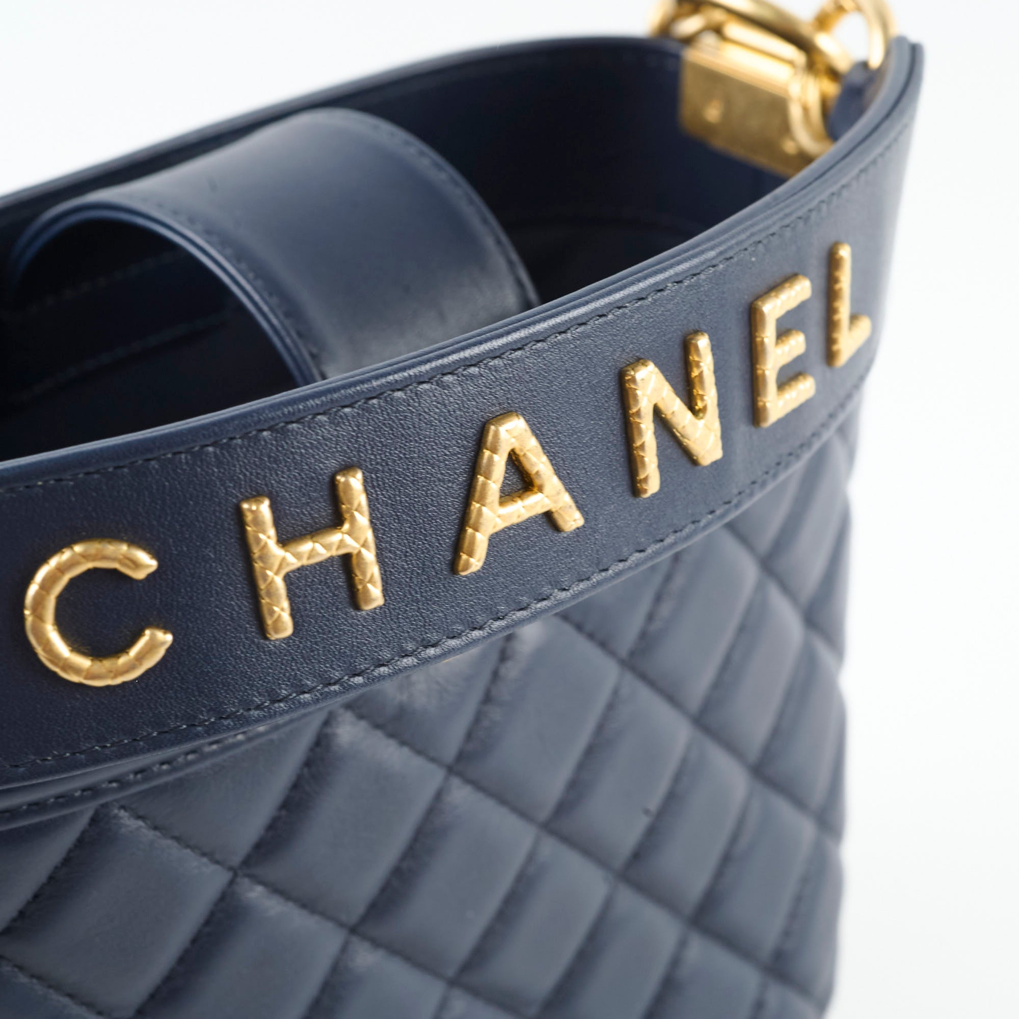 Chanel Boy Bucket Bag in Navy Blue - Luxury Designer Handbag for Women | Perfect for Everyday Use, Work & Special Occasions