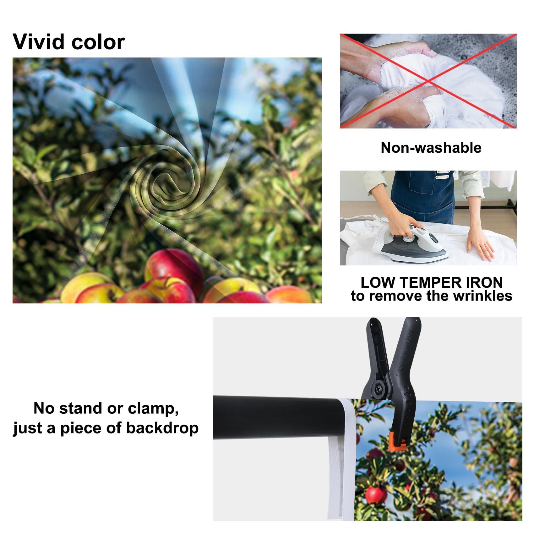 Baocicco 9x6ft Autumn Orchard Photography Backdrop - Farmland Apple Tree Scene with Wooden Crates for Thanksgiving Decor, Family Portraits, Vlog Background & Photo Booth Props - Perfect for Harvest Festivals, Fall Parties and Seasonal Photography