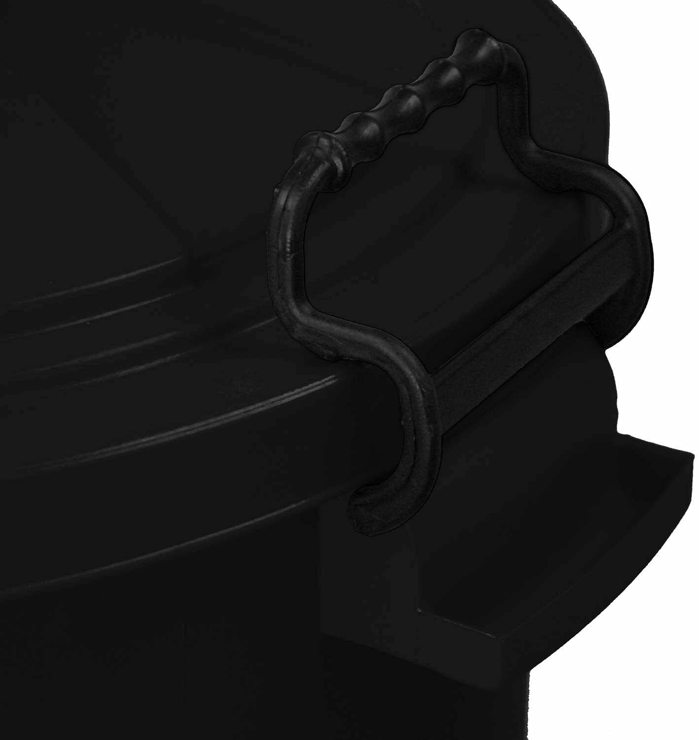 50L Heavy Duty Black Plastic Trash Bin with Locking Lid - Durable Waste Disposal Solution for Home, Office & Outdoor Use