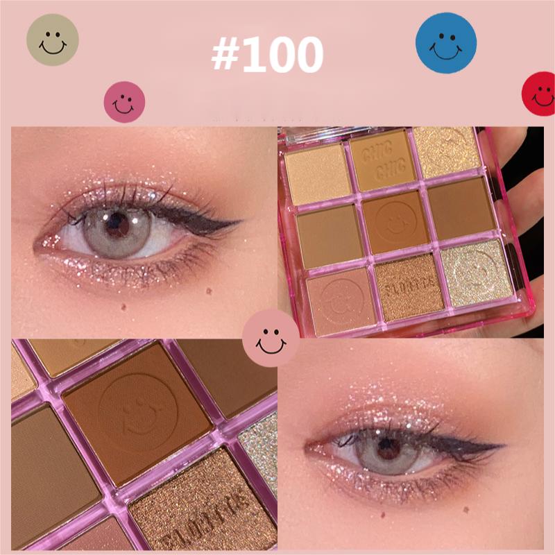 FLORTTE Chic 9-Color Eyeshadow Palette - Long Lasting, Highly Pigmented Makeup for Day & Night Looks - Perfect for Party, Wedding & Everyday Wear