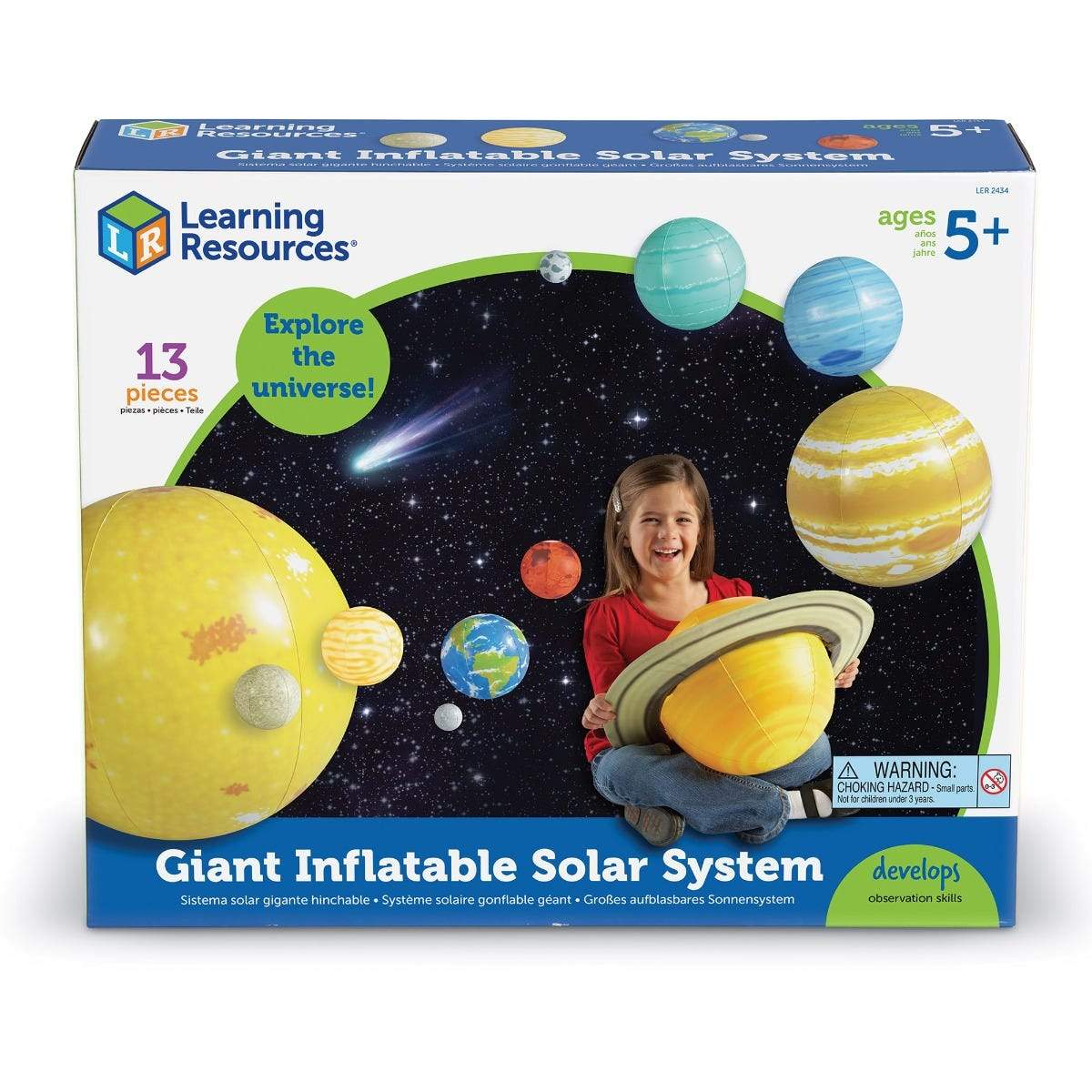 Giant Inflatable Solar System Model - Educational Space Planet Set for Kids Classroom & Home Decor | Perfect for STEM Learning, Astronomy Enthusiasts & Science Projects