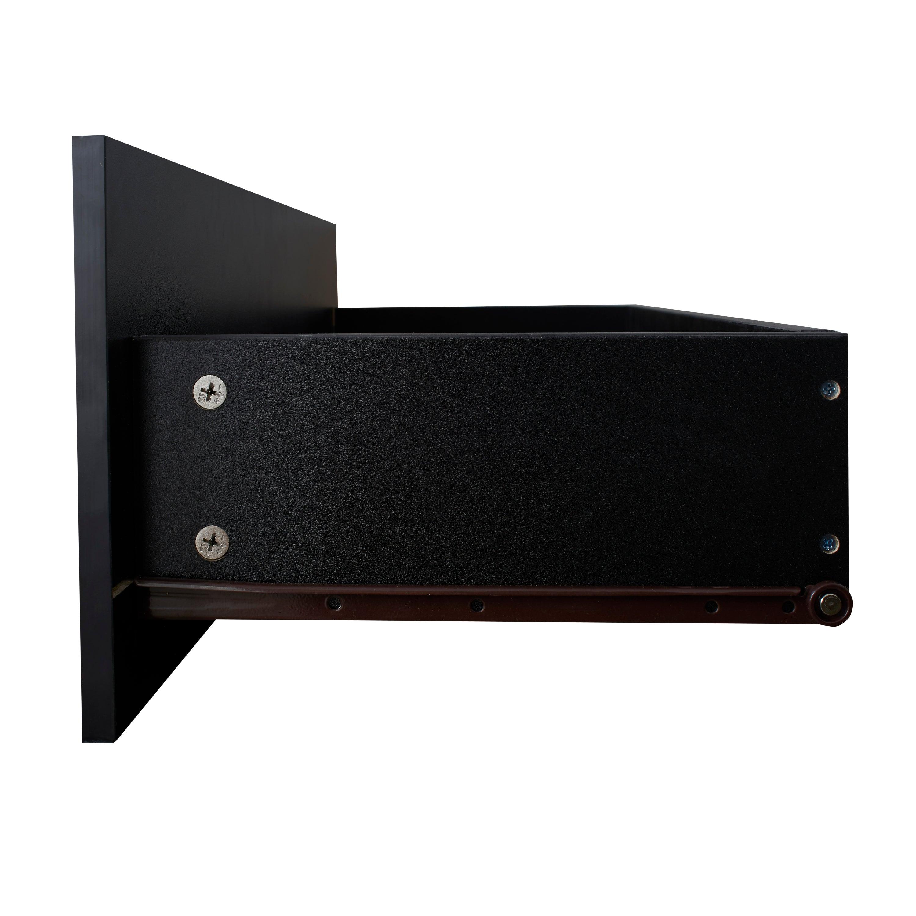 Black TV Stand with LED RGB Lights - Modern Flat Screen TV Cabinet for Gaming Consoles - Perfect for Living Room, Bedroom & Lounge Room Decor (Black) - Ideal for Movie Nights & Gaming Setup