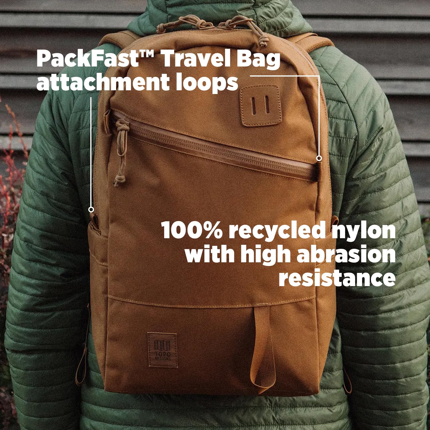 Topo Designs Daypack Tech Backpack - Black - One Size - Durable & Lightweight for Hiking, Travel & Everyday Use