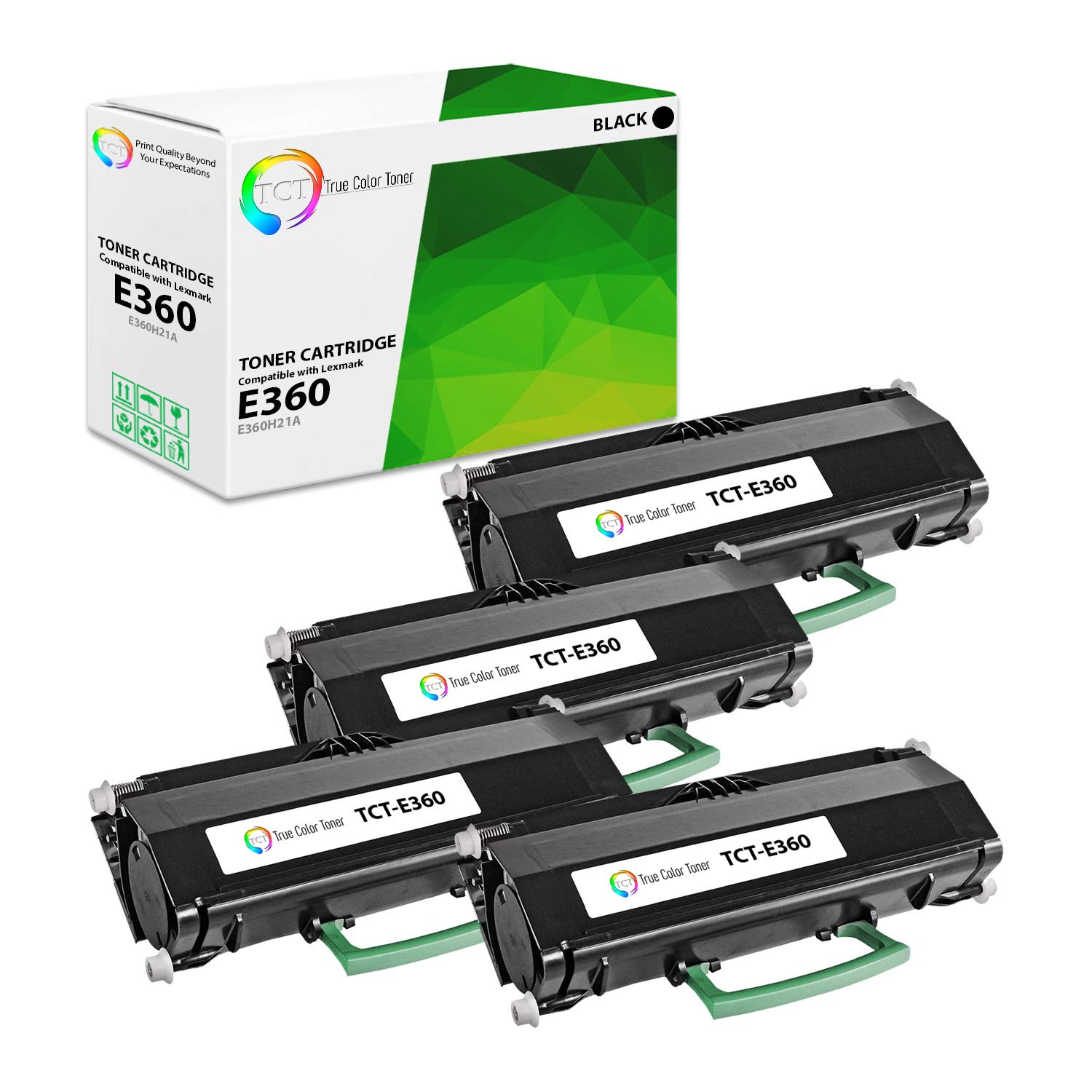 Premium Compatible Toner Cartridge for Lexmark E360H21A - High Yield Black Replacement (9,000 Pages) - 4 Pack - Works with Lexmark E360 & E460 Printers - Perfect for Office & Home Printing Needs