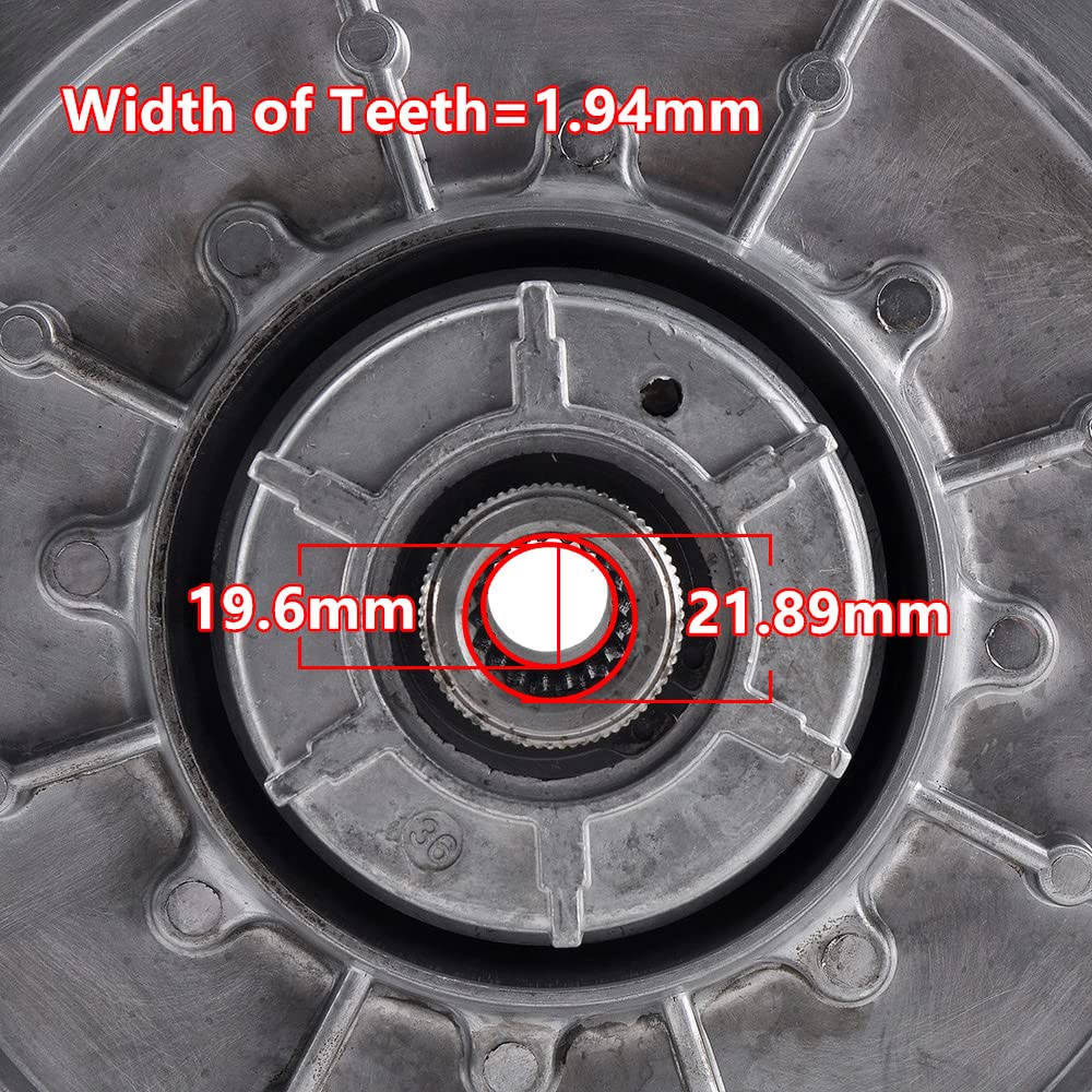 36-Tooth Rear Driven Clutch Replacement for EZGO Golf Cart 4-Cycle 1991 & Newer Models - Compatible with 26301-G01 & 26301-G02 - Perfect for Golf Course Maintenance, Resort Transport & Neighborhood Utility Vehicles