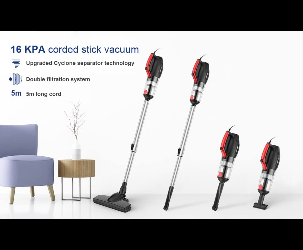 Aposen H21-500P 16KPa Powerful Corded Vacuum Cleaner with Brush Motor - Strong Suction for Pet Hair, Hard Floors & Carpets - Ideal for Home Cleaning on Amazon